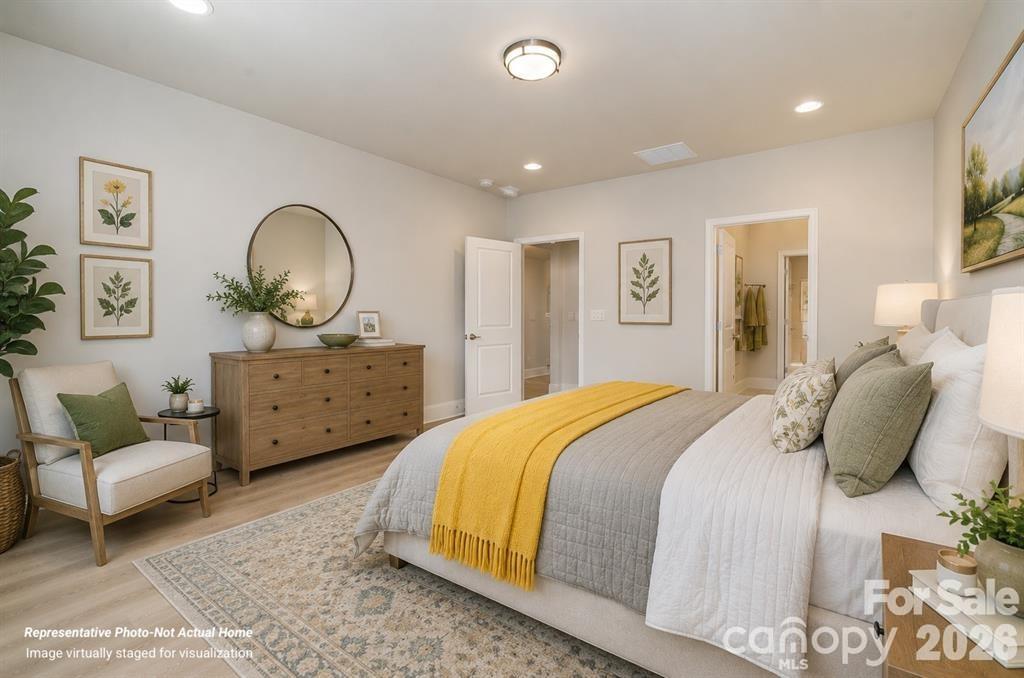 Virtually Staged Primary Bedroom. - 10225 Rainier Trail Drive NW, Huntersville