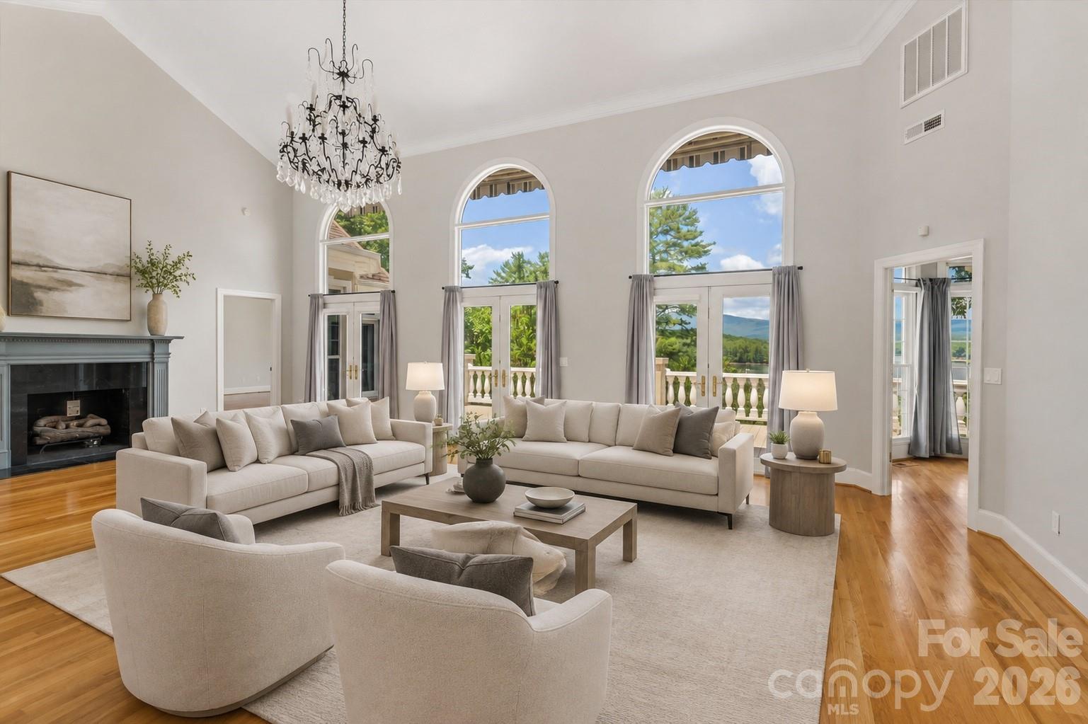 Virtually staged living hall - 705 Lake Club Drive, Nebo