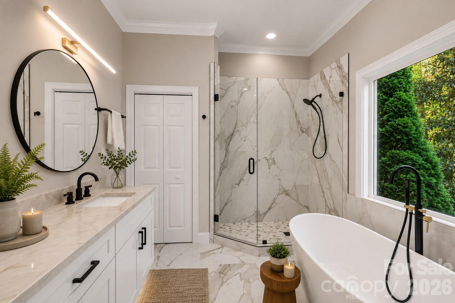 Virtually staged primary bath - 705 Lake Club Drive, Nebo