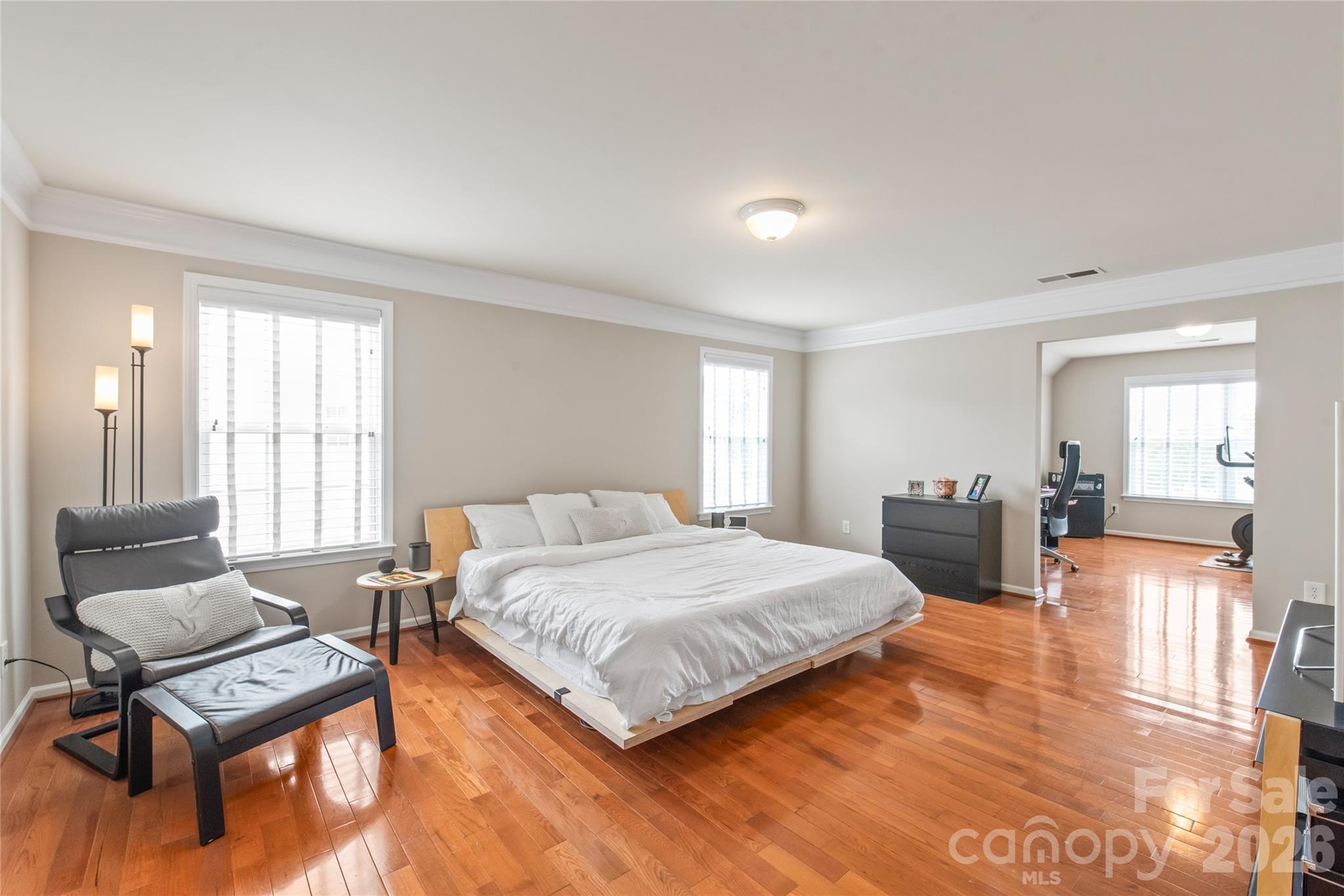 Huge Primary suite has three closets and a large flex space. - 1906 Birchbrook Court, Harrisburg