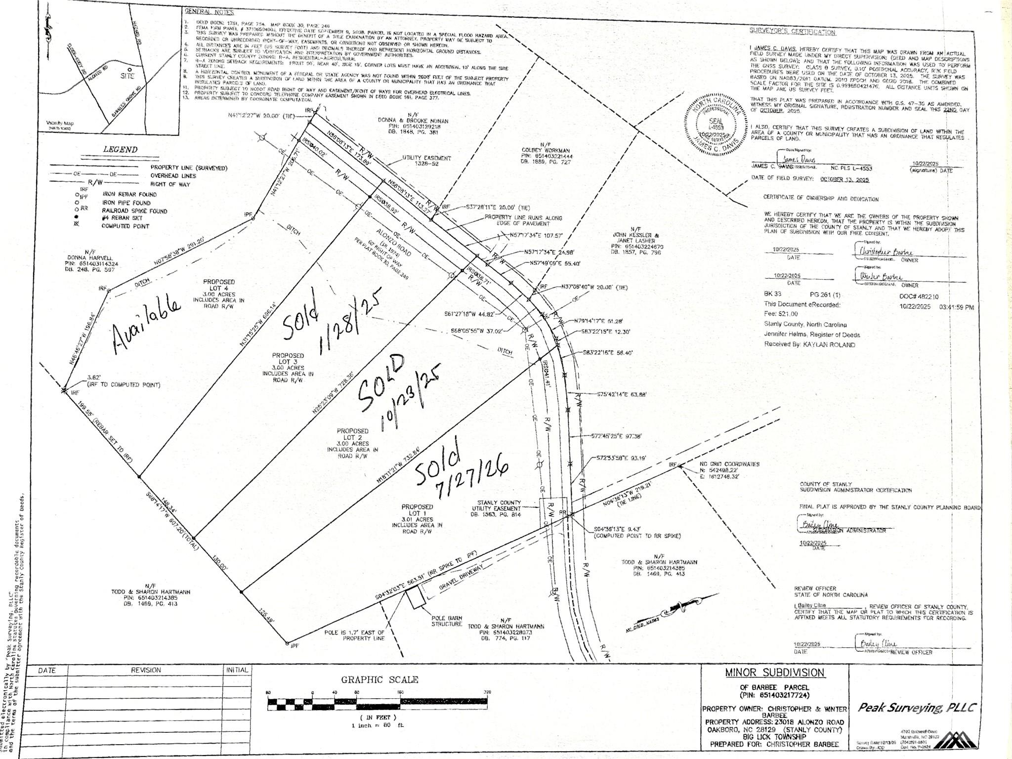 Acreage at 000 Alonzo Road, Oakboro, photo 2 of 9