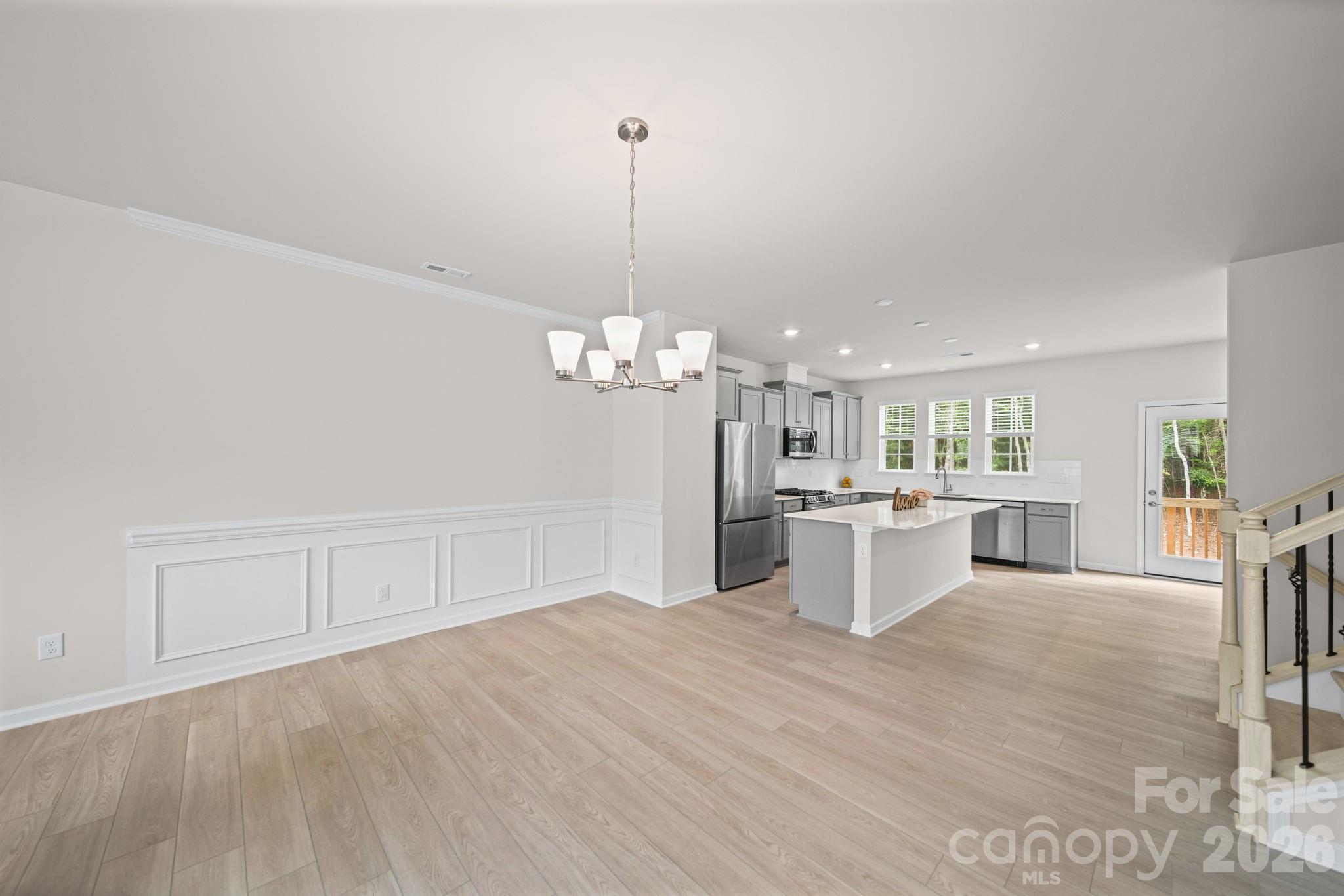 2nd level dining room open to kitchn - 1131 Bandon Drive, Waxhaw