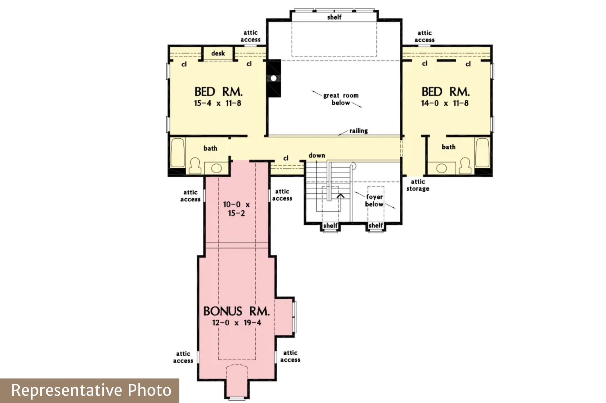 2nd Floor Layout - 320 Downing Drive, Kings Mountain