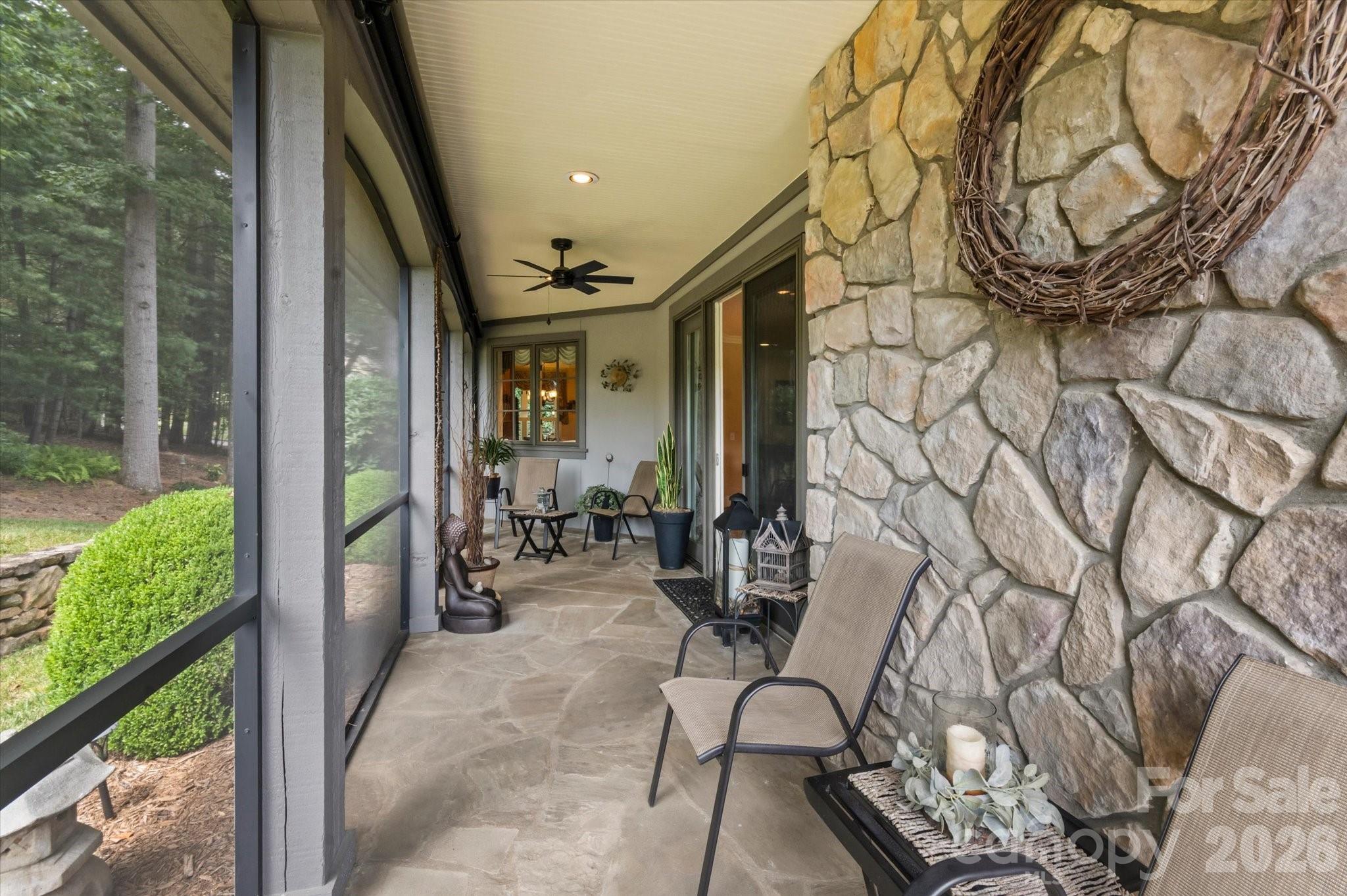 Screened Porch with Side Yard - 6 Jasmine Lane, Brevard