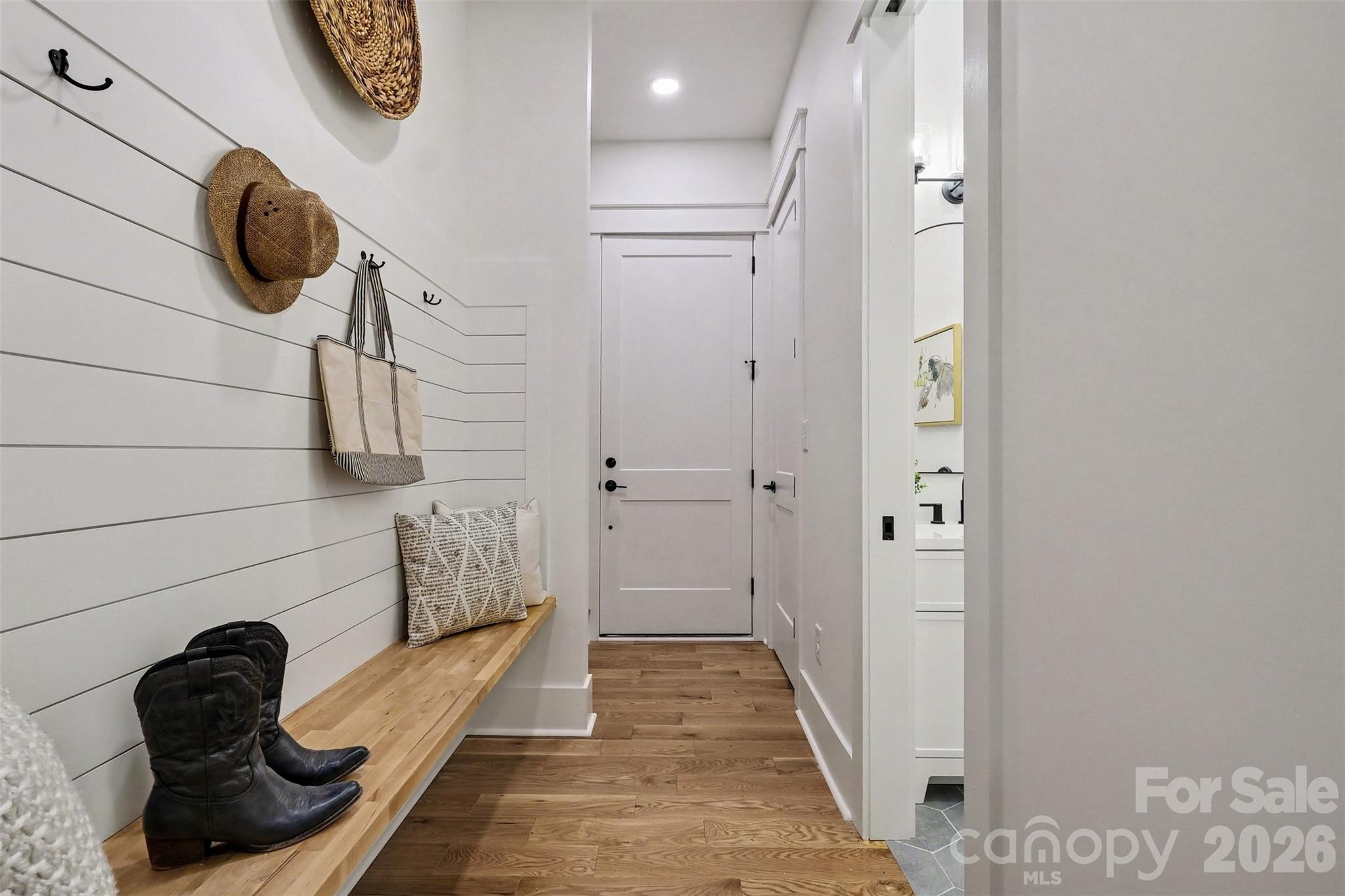 Your cool new drop zone just inside the home by the garage entry. - 6609 McNeely Road, Waxhaw