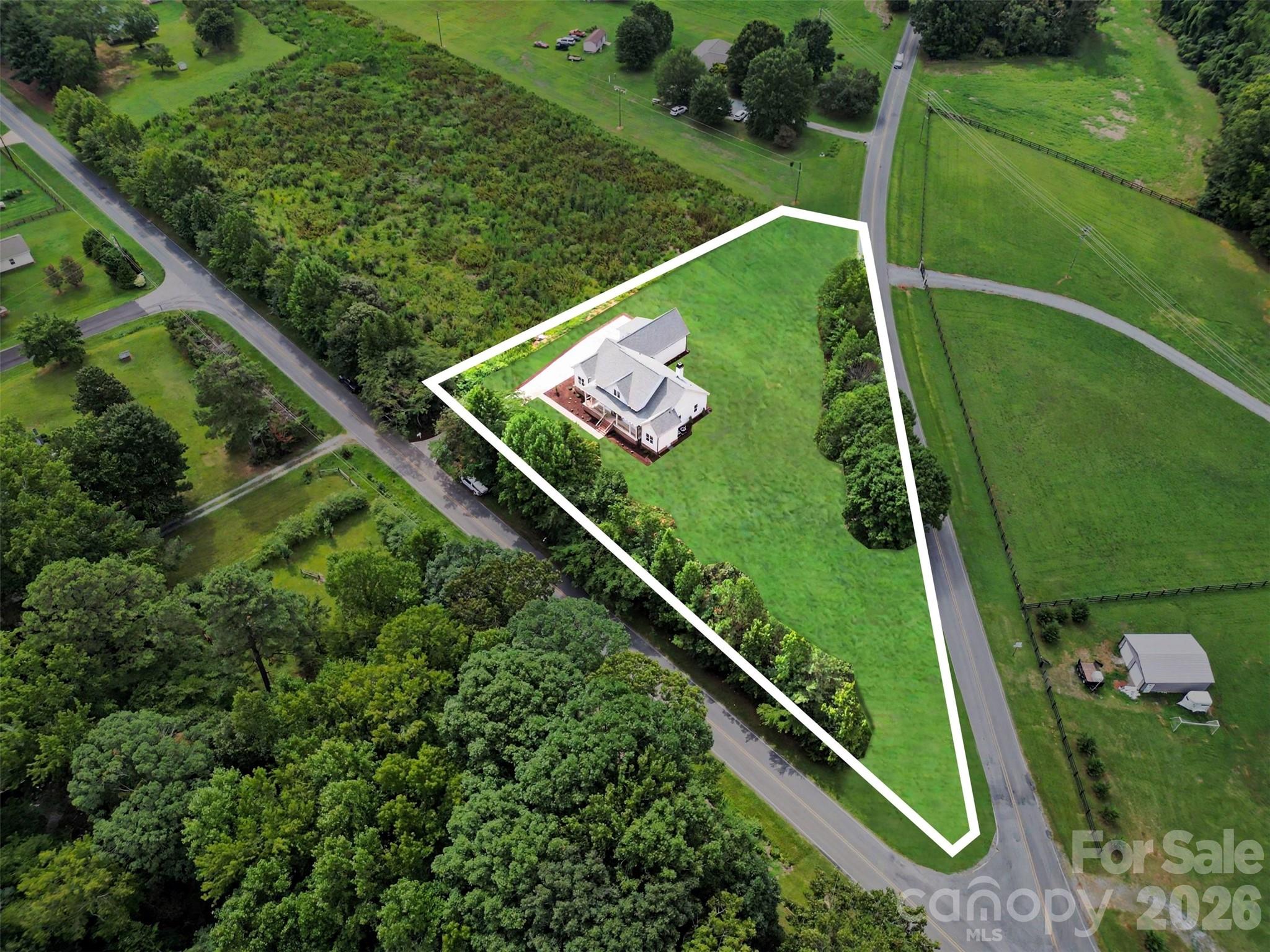 A bird's-eye view of your new 2.09-acre lot. - 6609 McNeely Road, Waxhaw