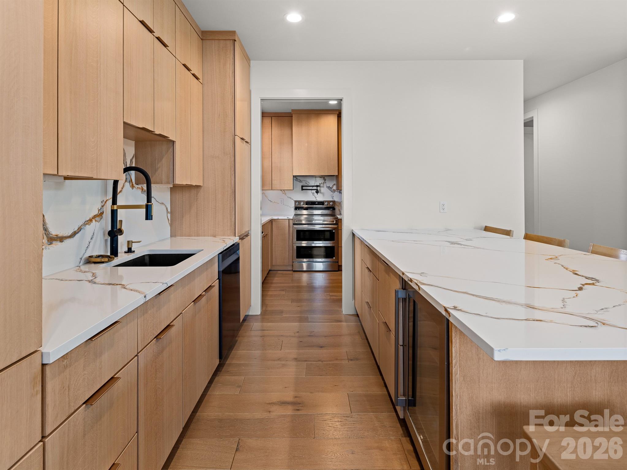 Mini fridge, Black Sink, Gold accents, Dishwasher - 52 Klimovych Road, Hendersonville