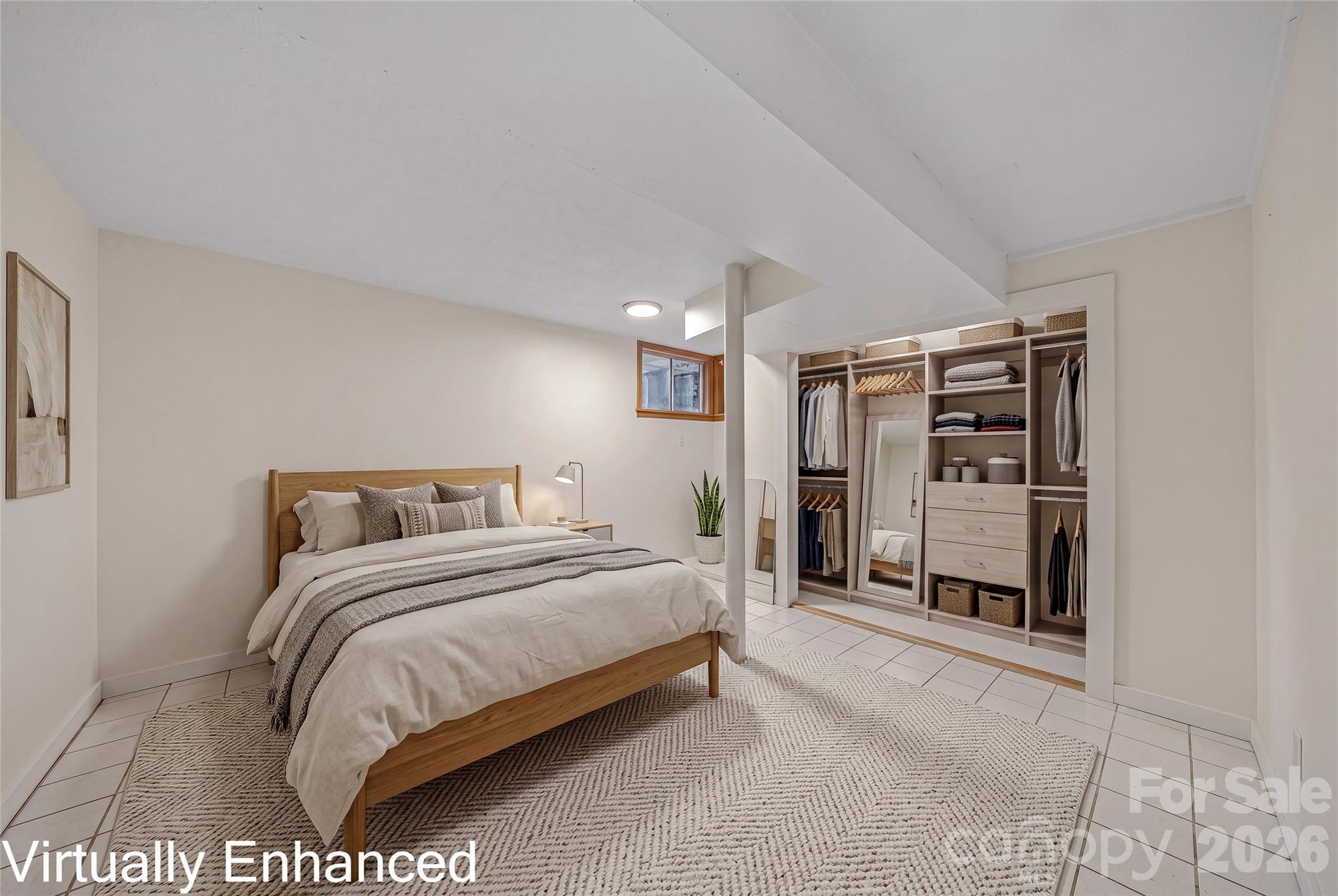 Basement room: virtually enhanced as a vision or remodel visual to show possibilities in the space.Virtually presented. - 10 Springdale Road, Asheville