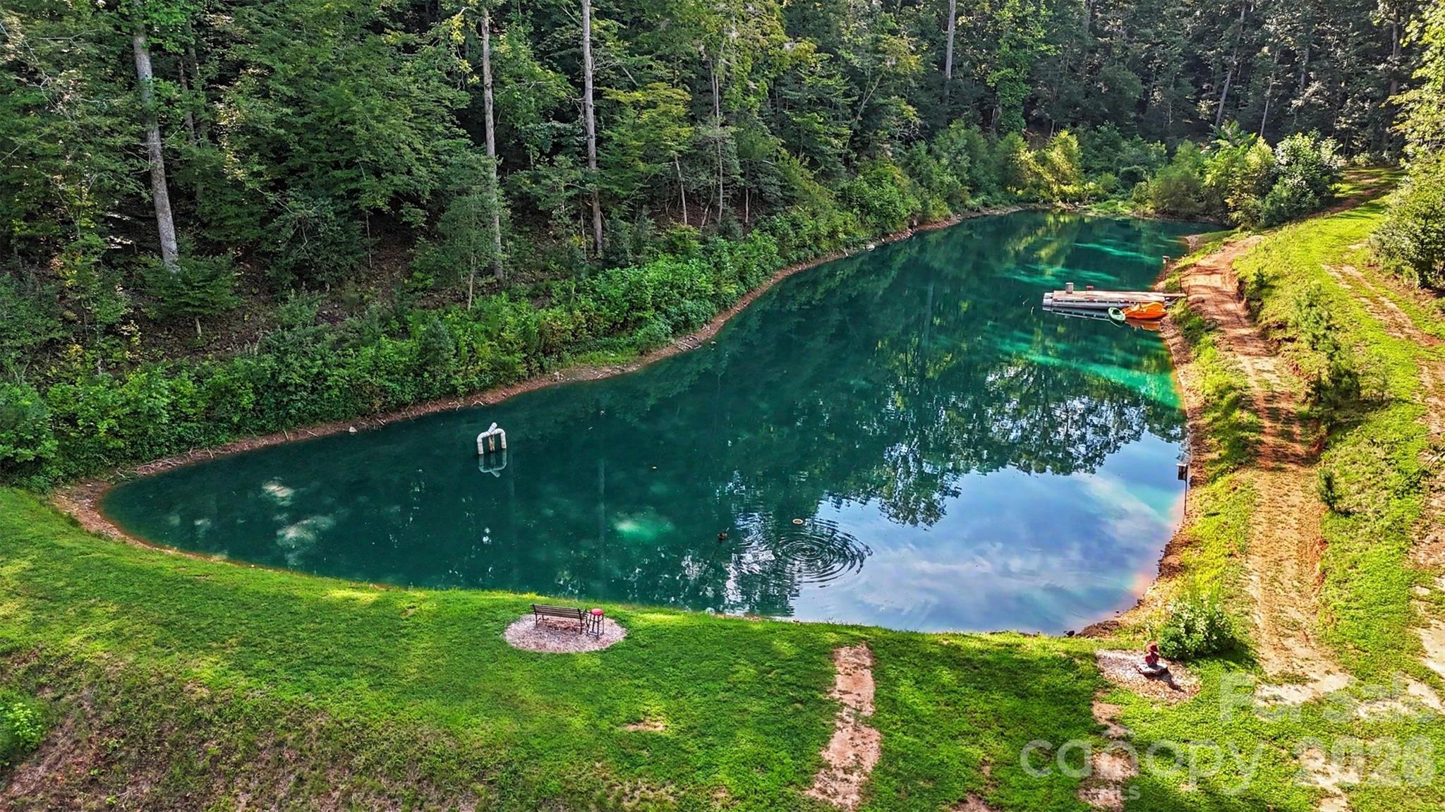 Private fully stocked pond - 1206 Alberto Lane, Stanley
