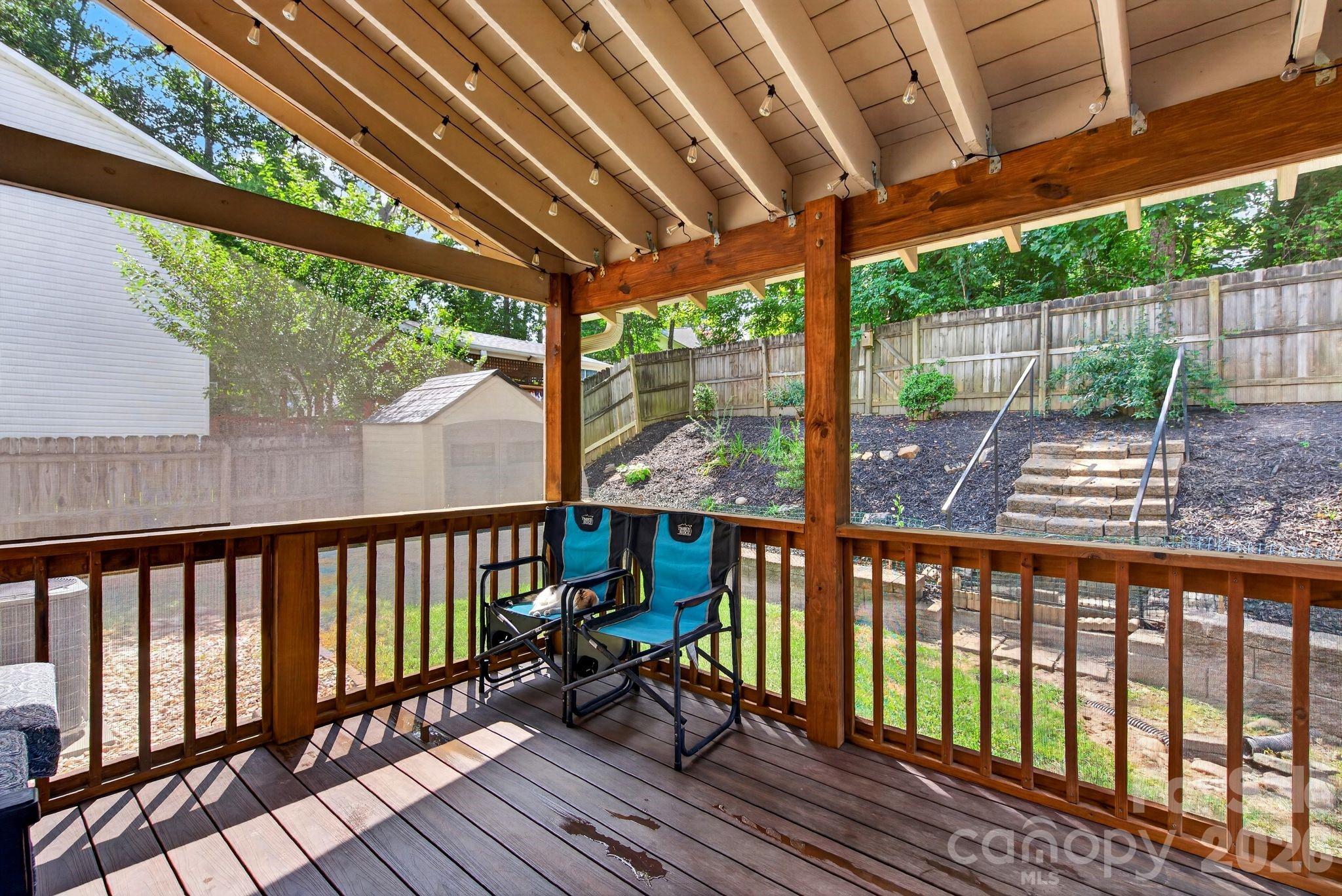 Screened back porch - 47 Royal Oaks Road, Arden