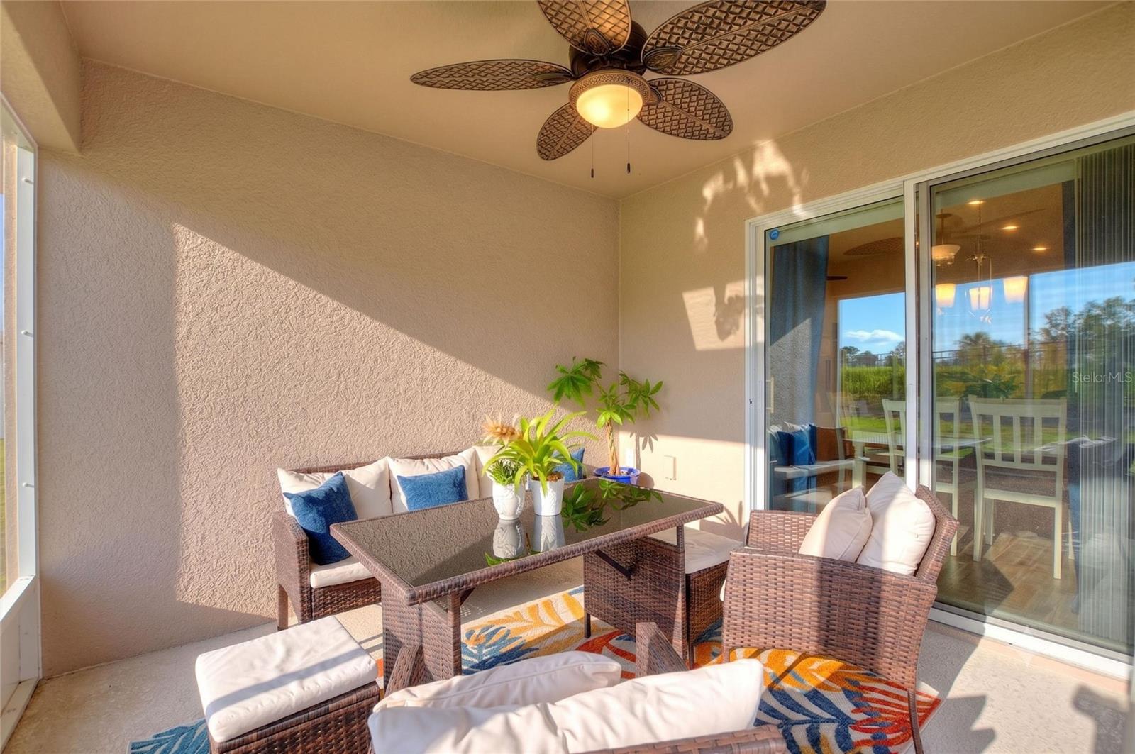 Covered Screened Rear Patio with Fan - 2295 SUNSET WAY, DAVENPORT