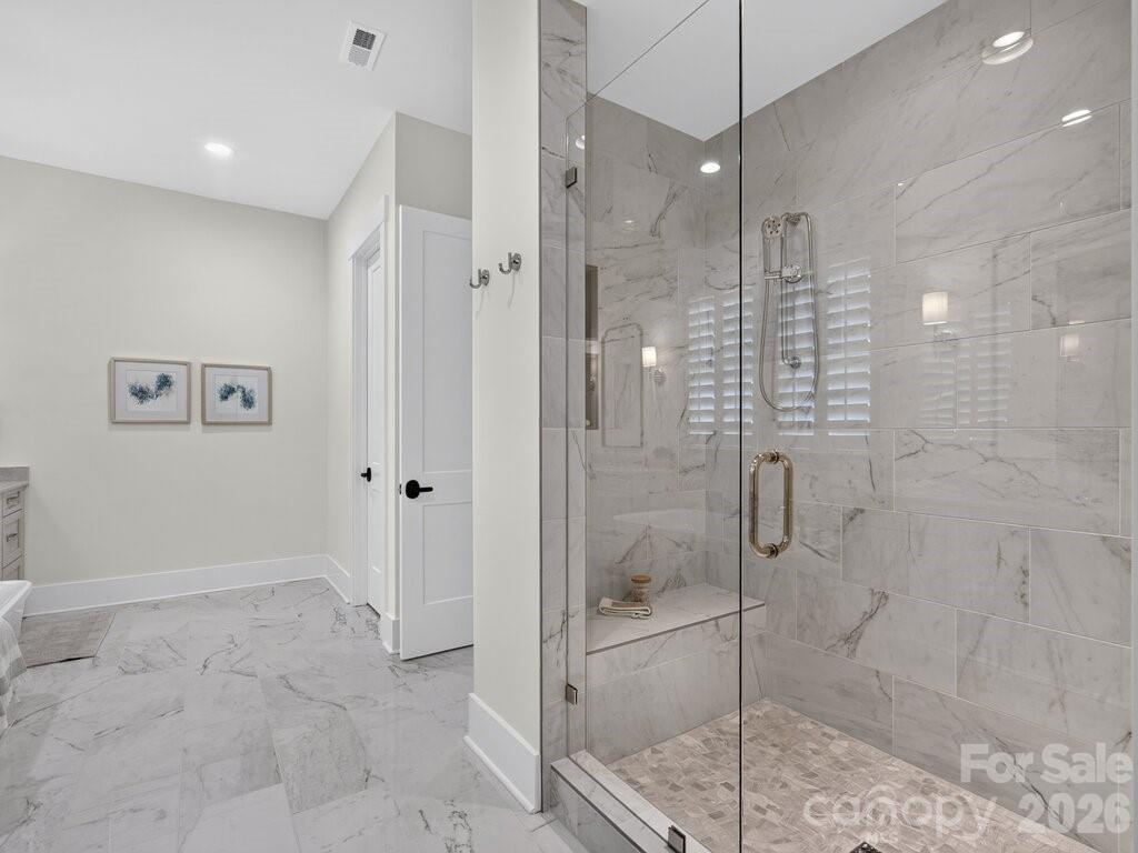 Primary Bath Shower View - 3098 Sherman Drive, Lancaster