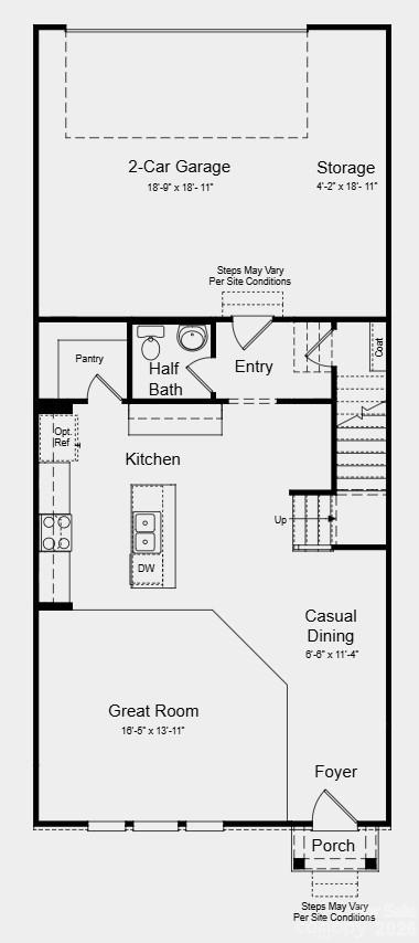 Additional Highlights include: Quick treads on stairs, laminate flooring at great room, range package, and upgraded cabinet hardware. - 527 Silver Star Boulevard, Indian Trail