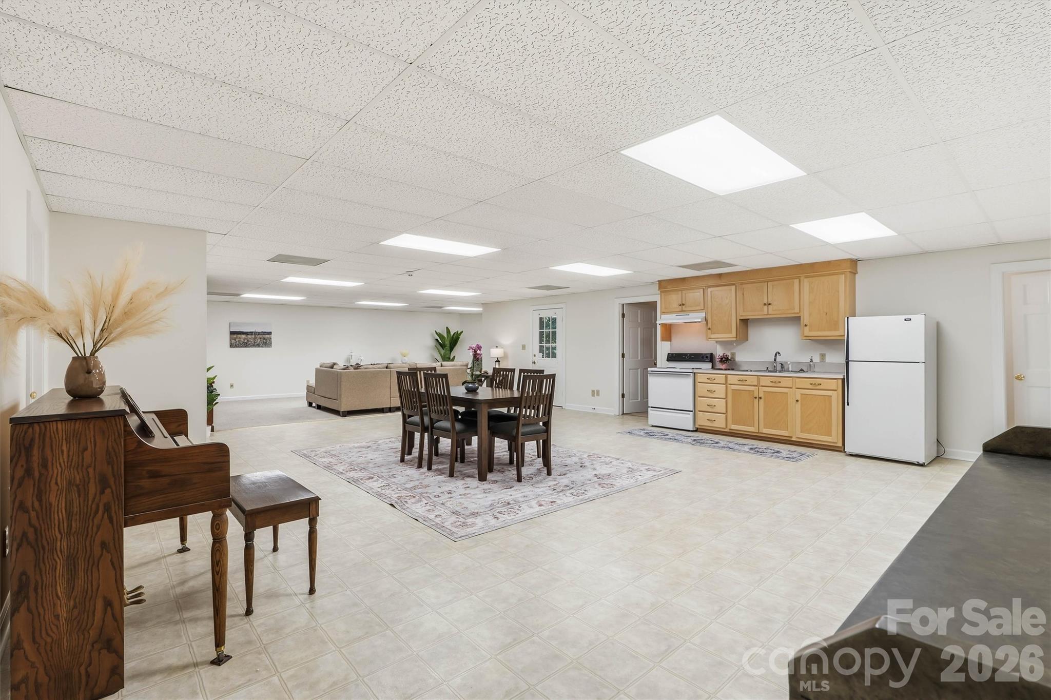 There is room for a dining table and this space offers a second kitchen. - 675 Heather Drive, Lincolnton