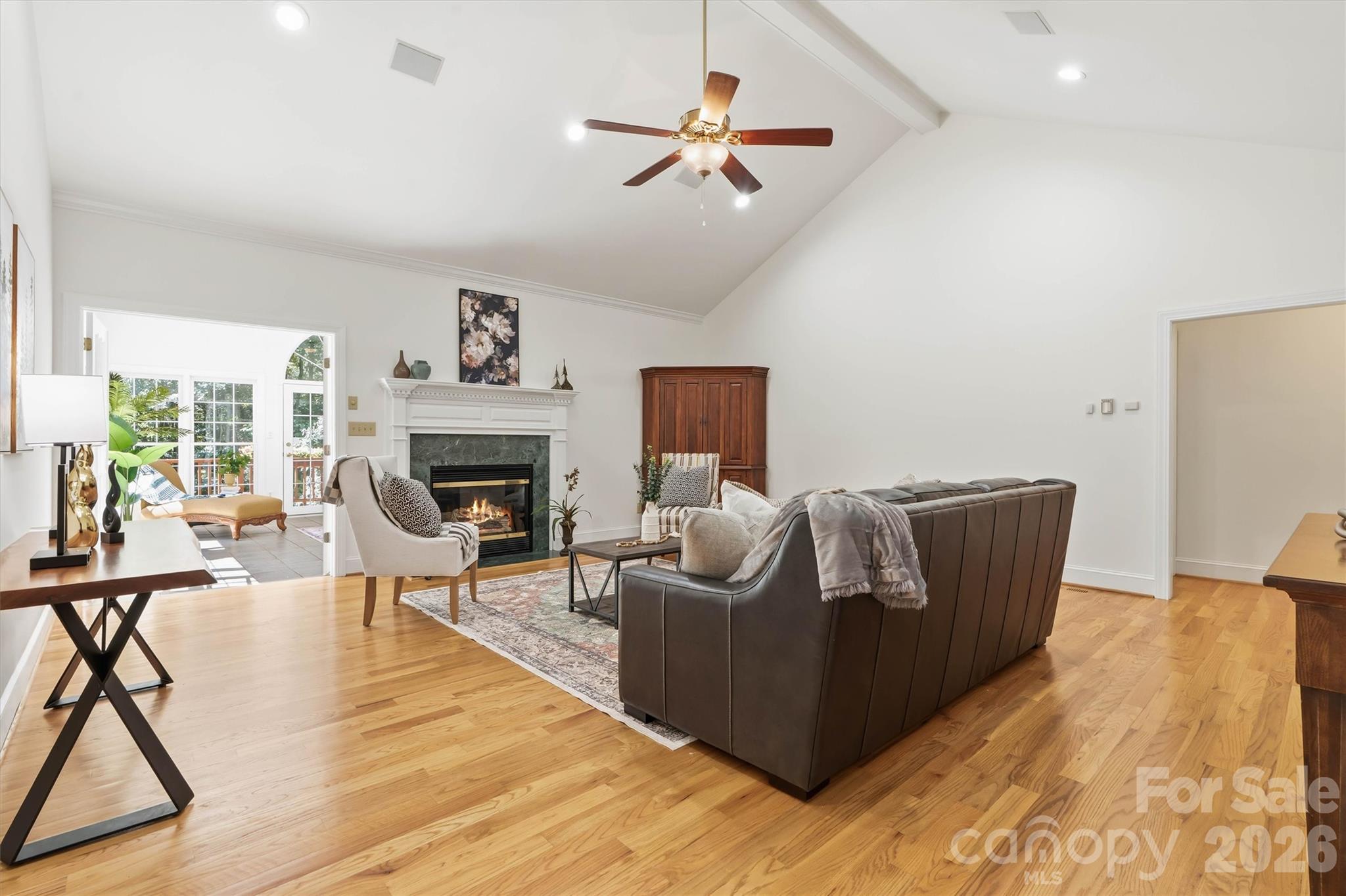 Come around to the Great room with the second gas fireplace and enjoy a quiet evening at home or spend time with your guests - 675 Heather Drive, Lincolnton
