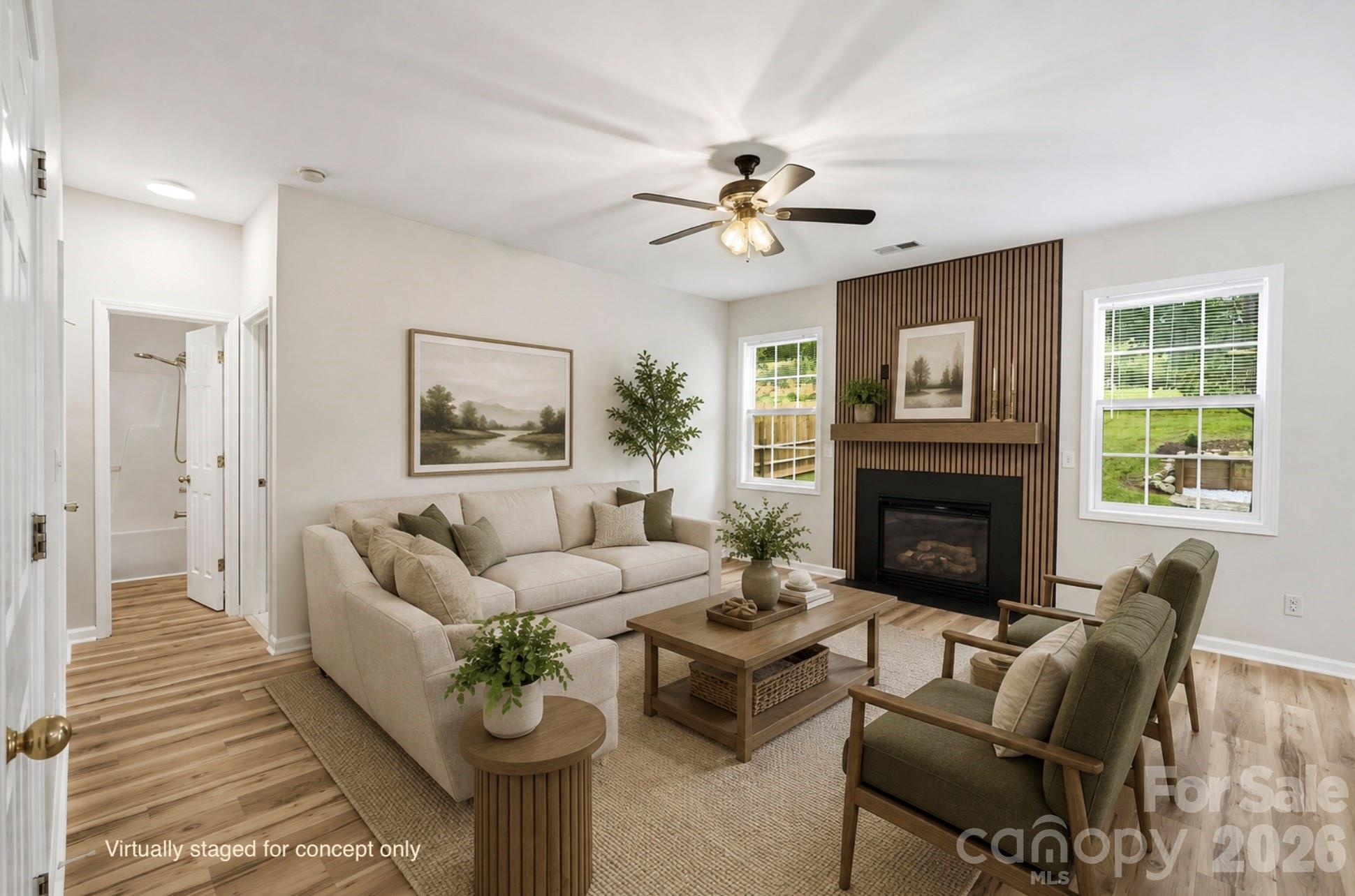 Staged living room for design ideas. - 125 Morrocroft Lane, Mooresville