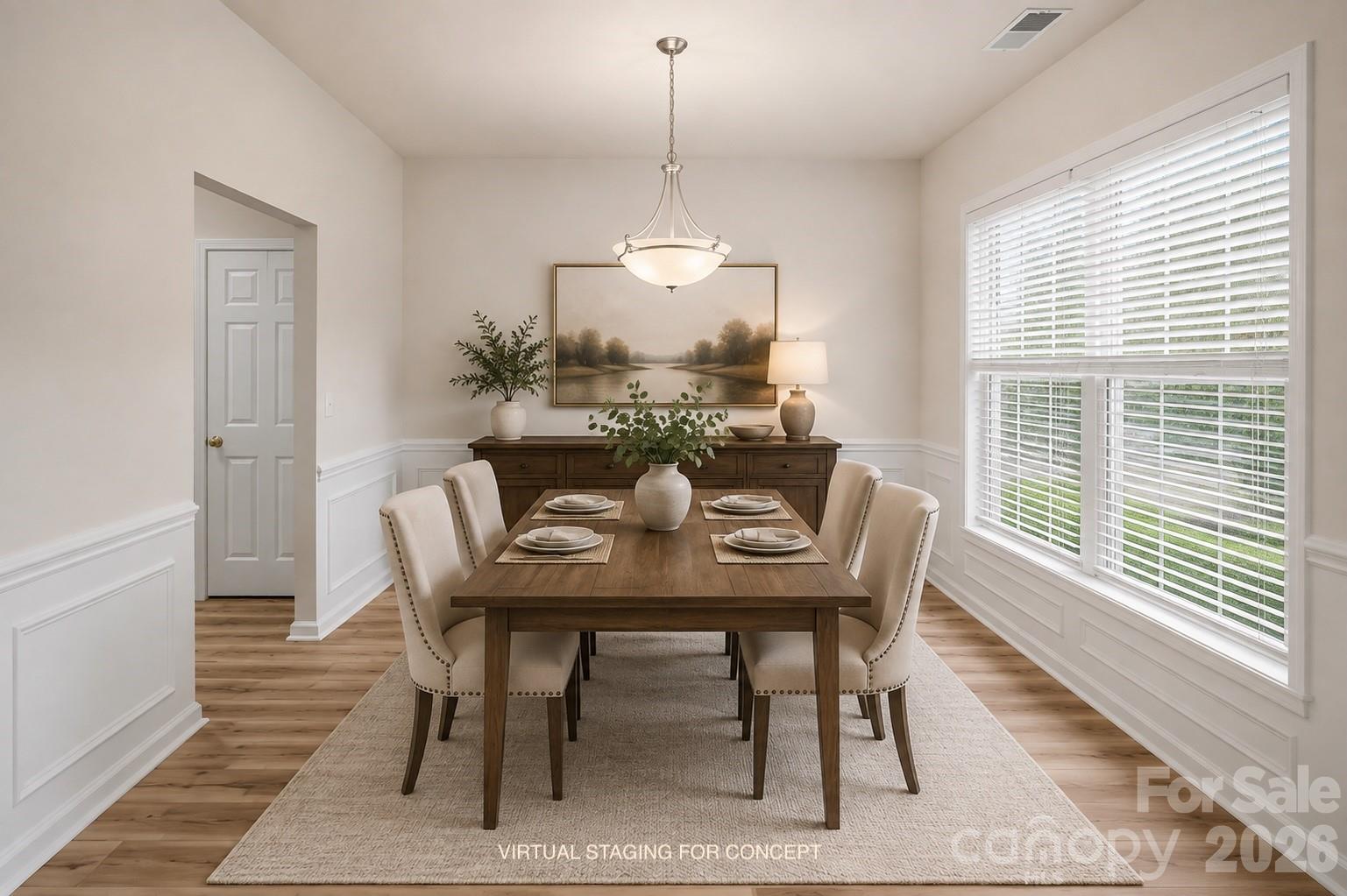 Virtually staged dining room for ideas. - 125 Morrocroft Lane, Mooresville