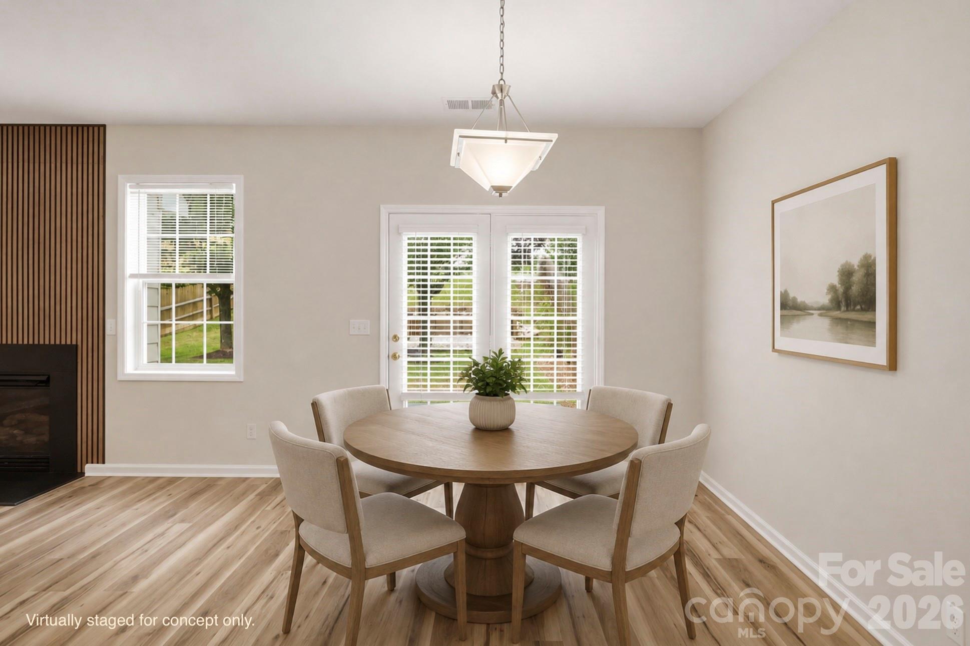 Breakfast area staged - 125 Morrocroft Lane, Mooresville