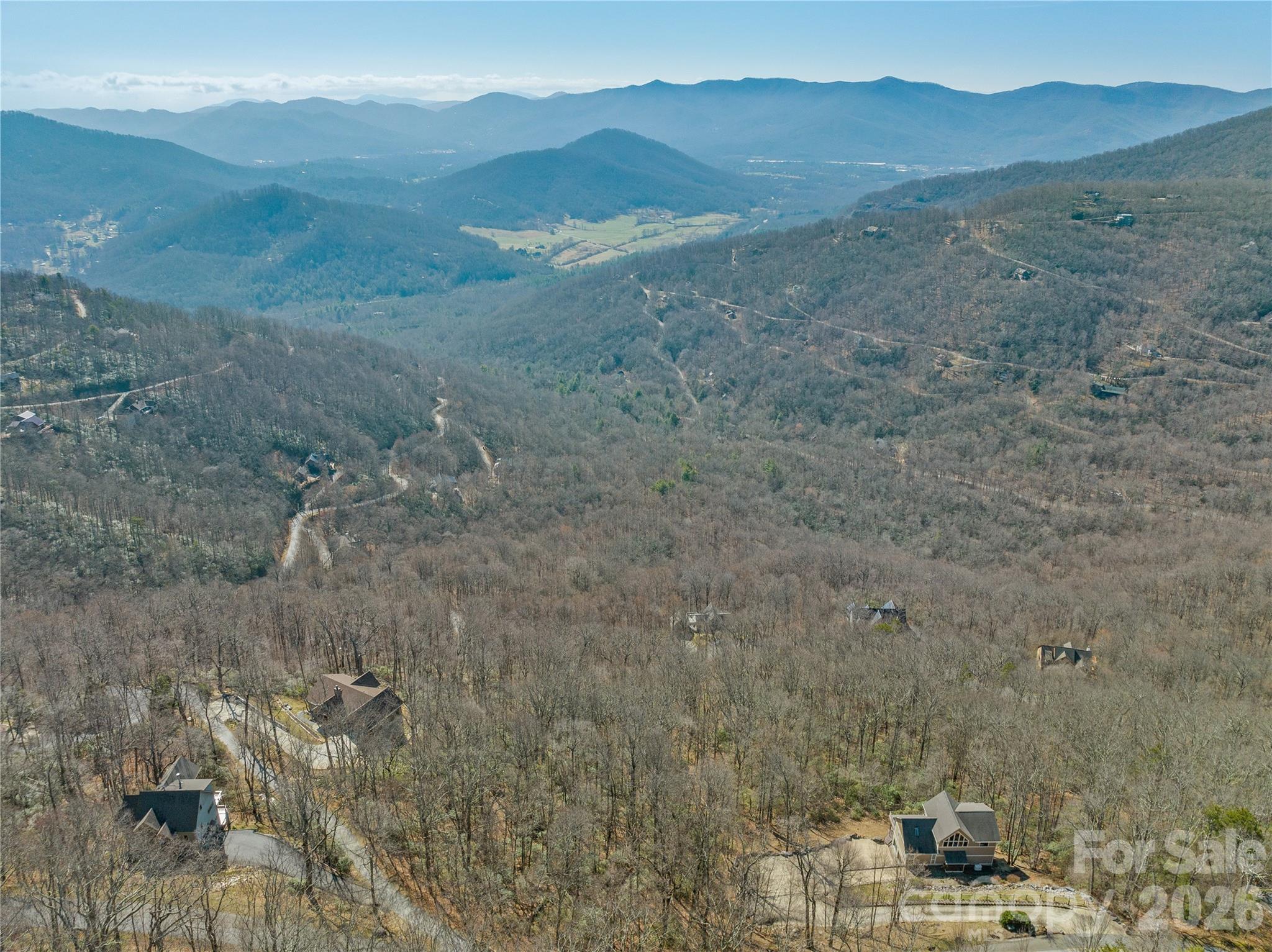 Overhead drone footage. - 99999 Winding Poplar Road, Black Mountain