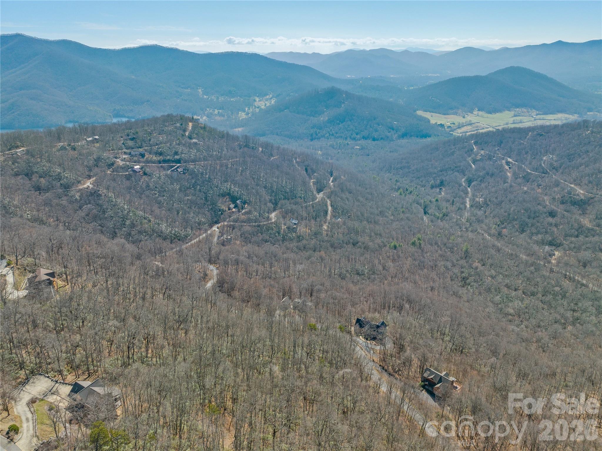 Overhead drone footage. - 99999 Winding Poplar Road, Black Mountain