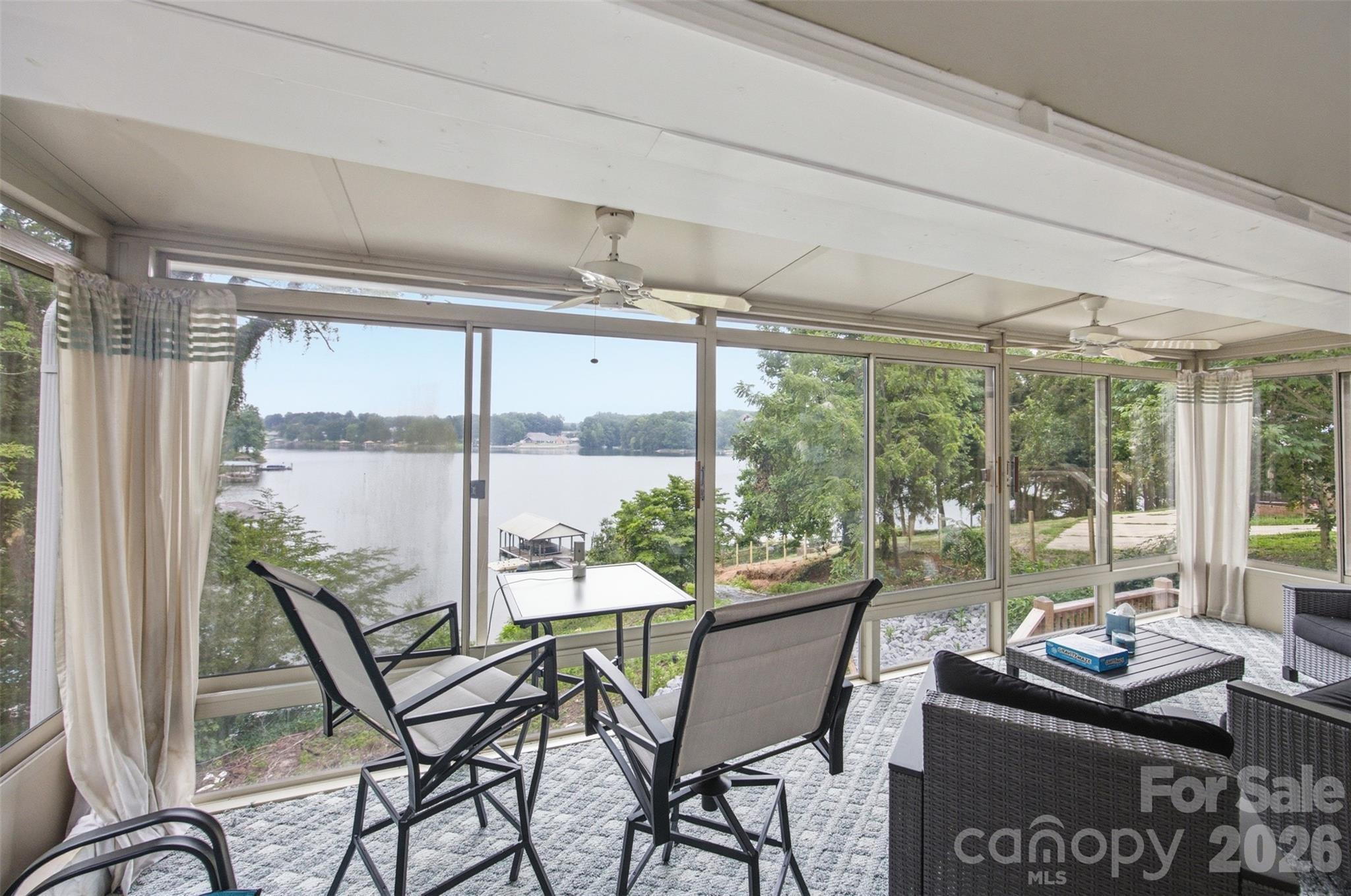 Sunporch with awesome Lake View Main Level - 7016 Hyde Street, Sherrills Ford