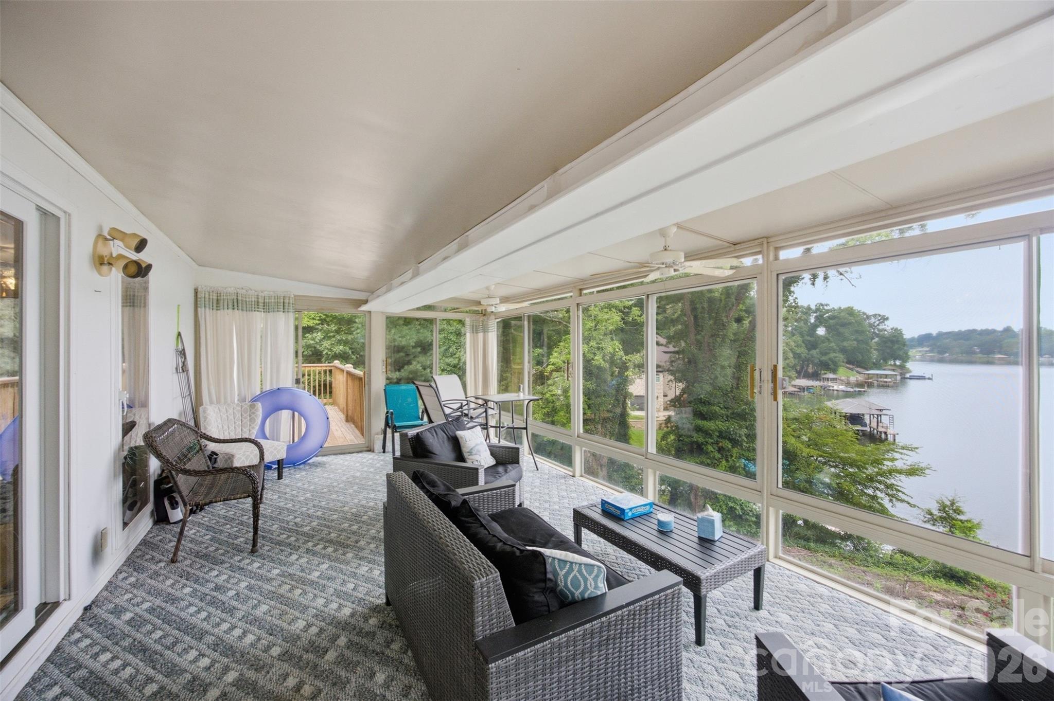 Sunporch with awesome Lake View Main Level - 7016 Hyde Street, Sherrills Ford
