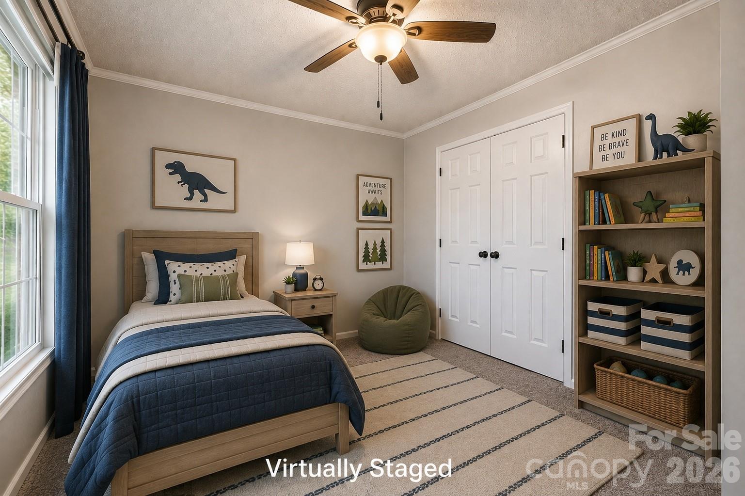 Second bedroom virtually staged - 3555 Lake Bluff Drive, Sherrills Ford