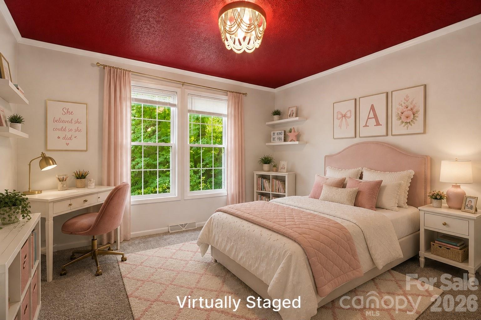 Bedroom 3 virtually staged - 3555 Lake Bluff Drive, Sherrills Ford
