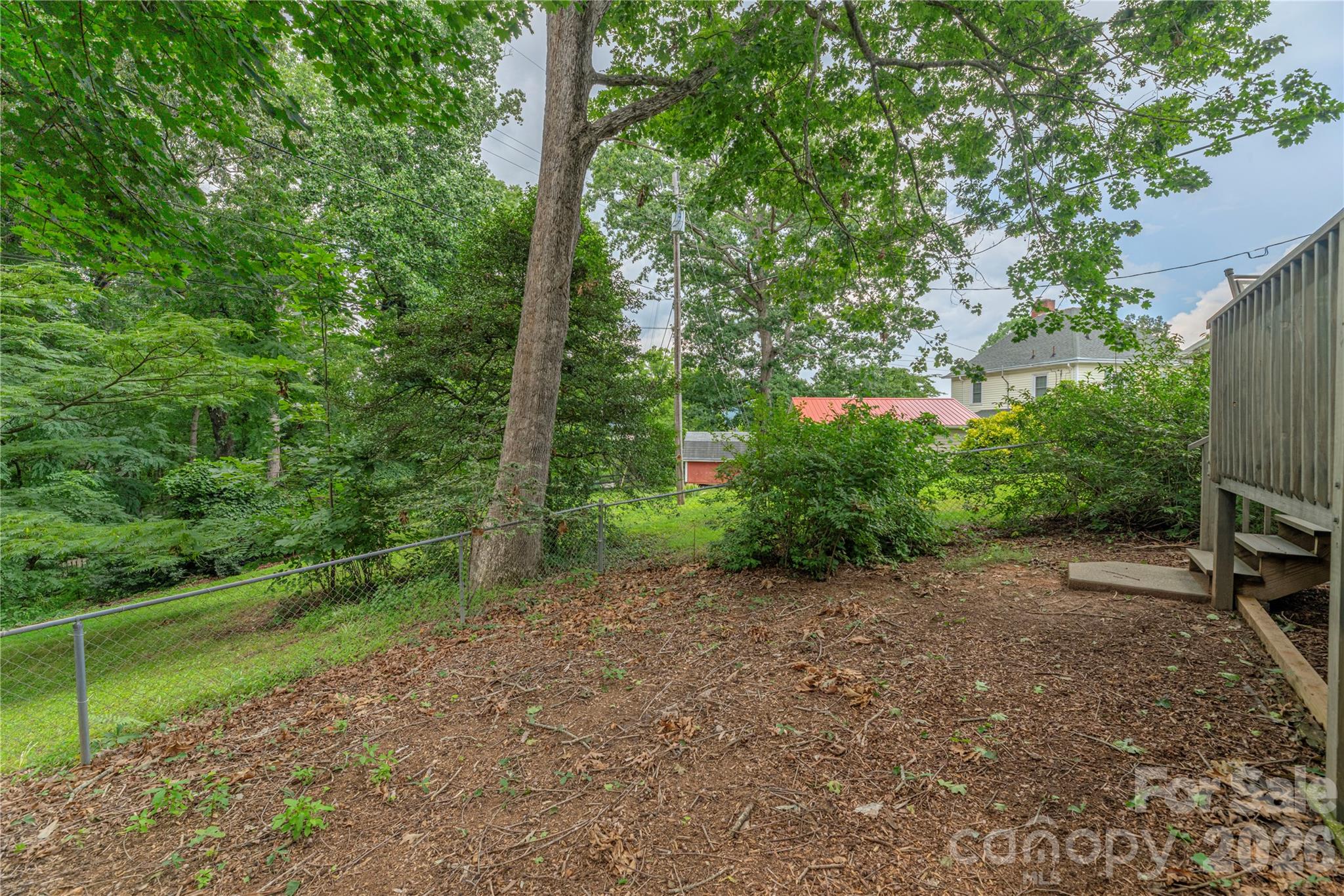 Enclosed portion of backyard - 3 Enka Oak Street, Candler