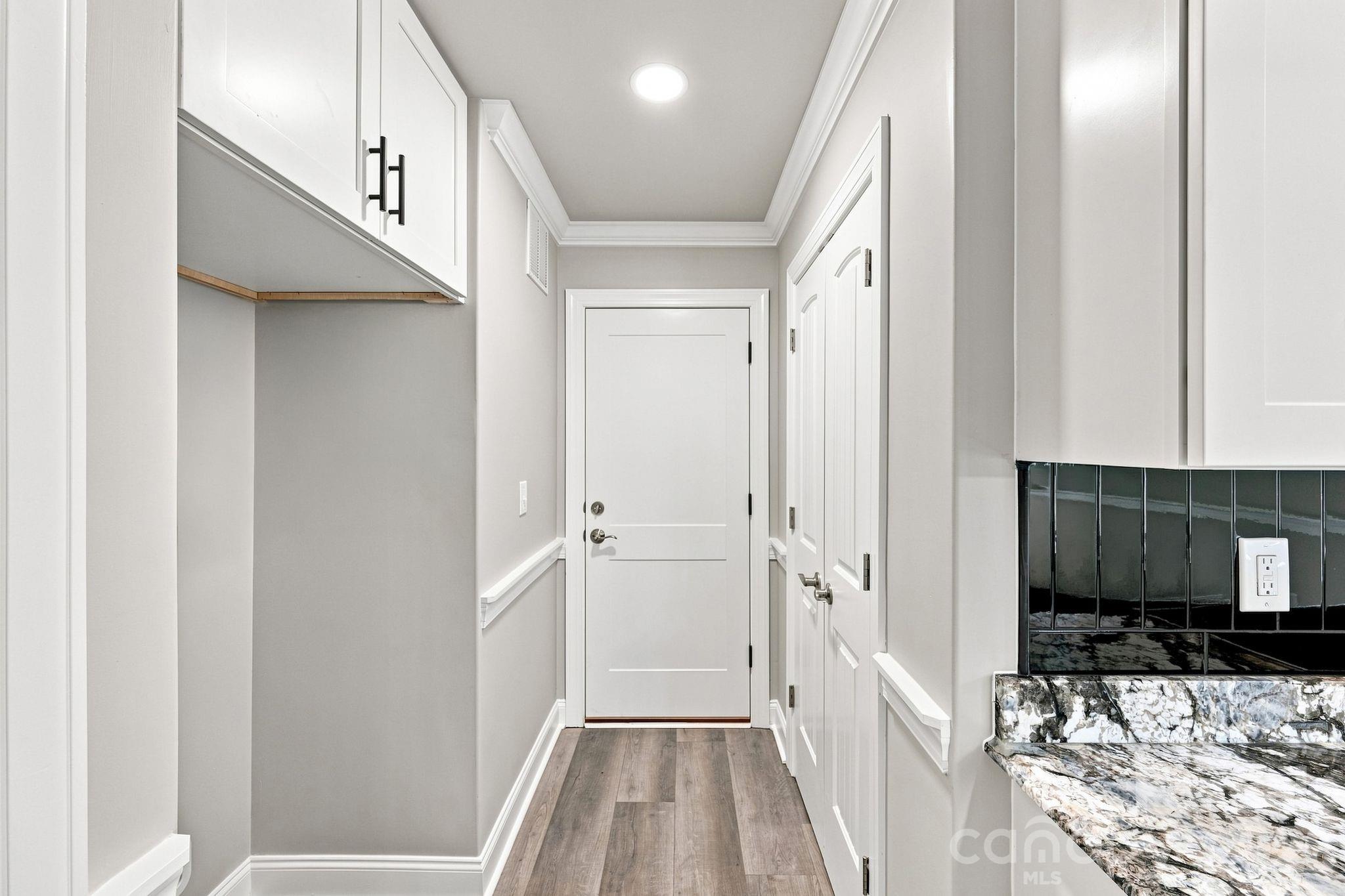 kitchen leading to two car garage - 337 Petree Road, Winston Salem