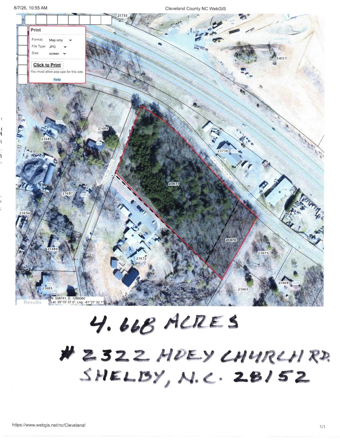 Acreage at 2330 HOEY CHURCH Road, Shelby, photo 3 of 10