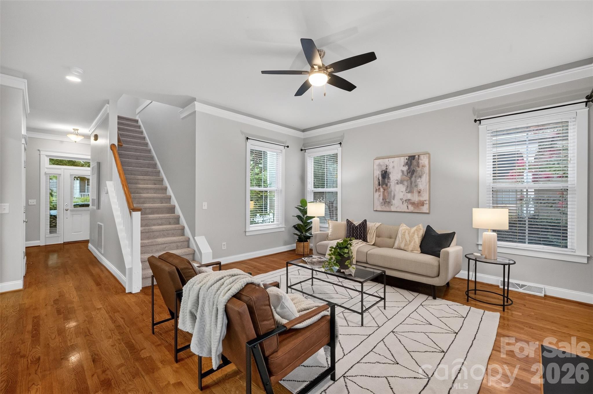 Living Room with Sunny Windows - 15829 Trenton Place Road, Huntersville