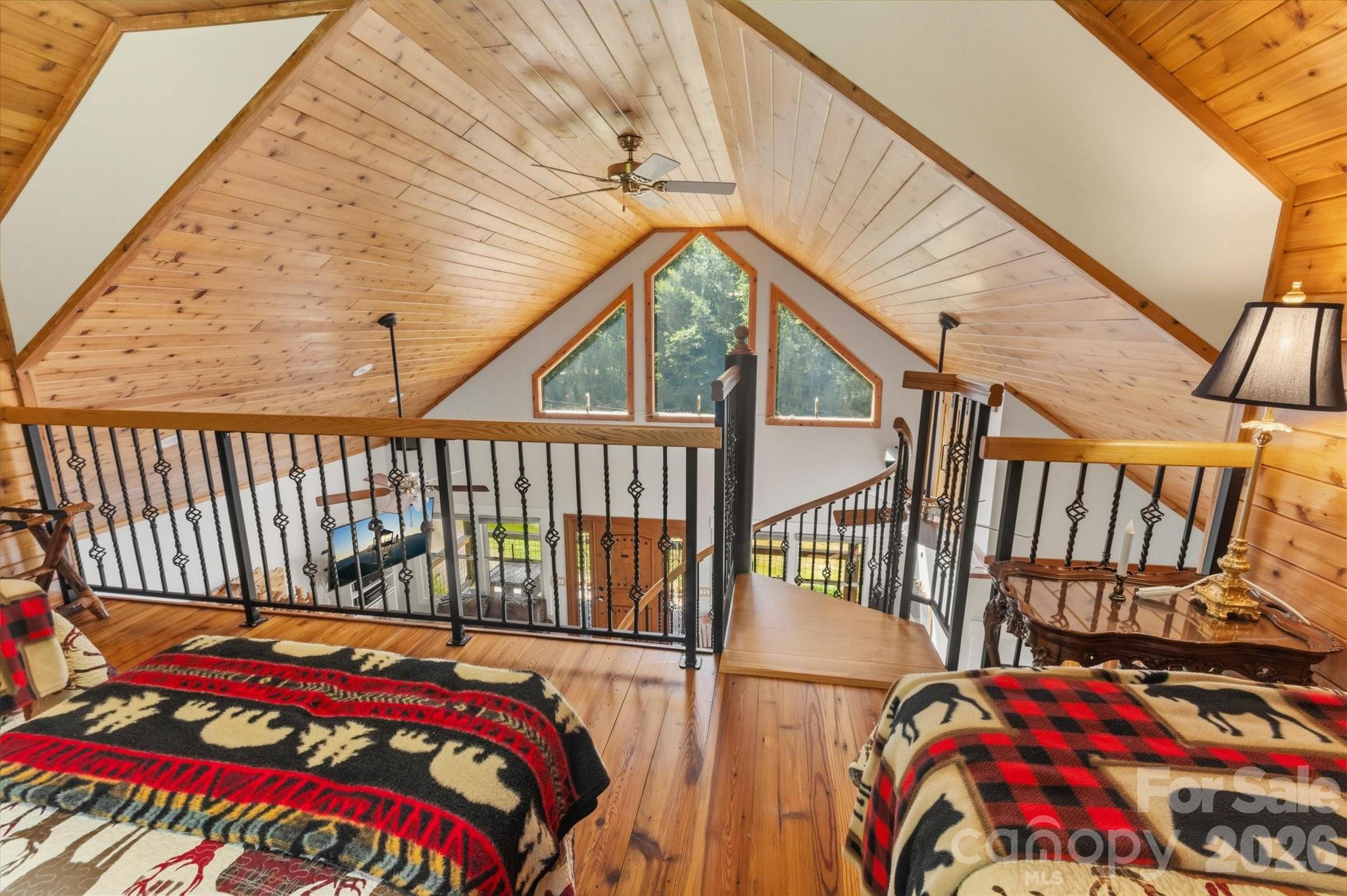 Loft area looking towards great room - 2533 Coopers Creek Road, Bryson City