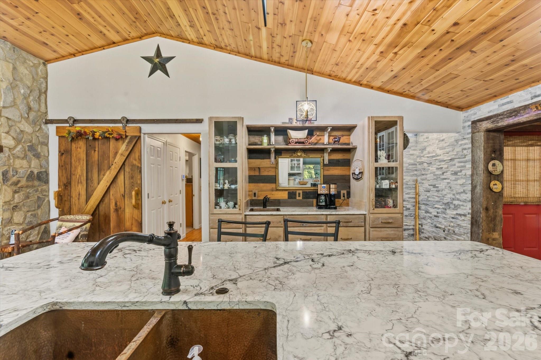 Kitchen looking towards coffee bar - 2533 Coopers Creek Road, Bryson City