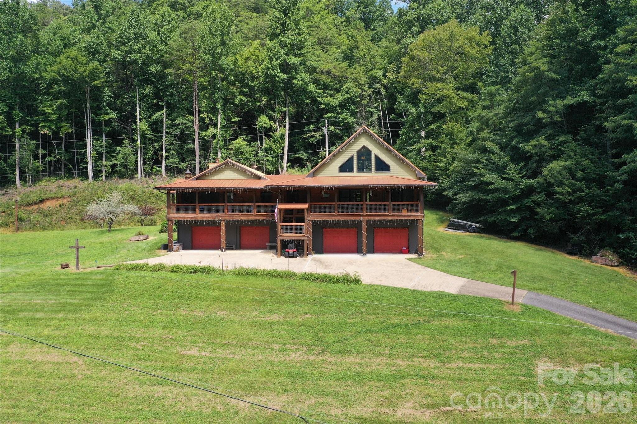 Aerial view of home - 2533 Coopers Creek Road, Bryson City
