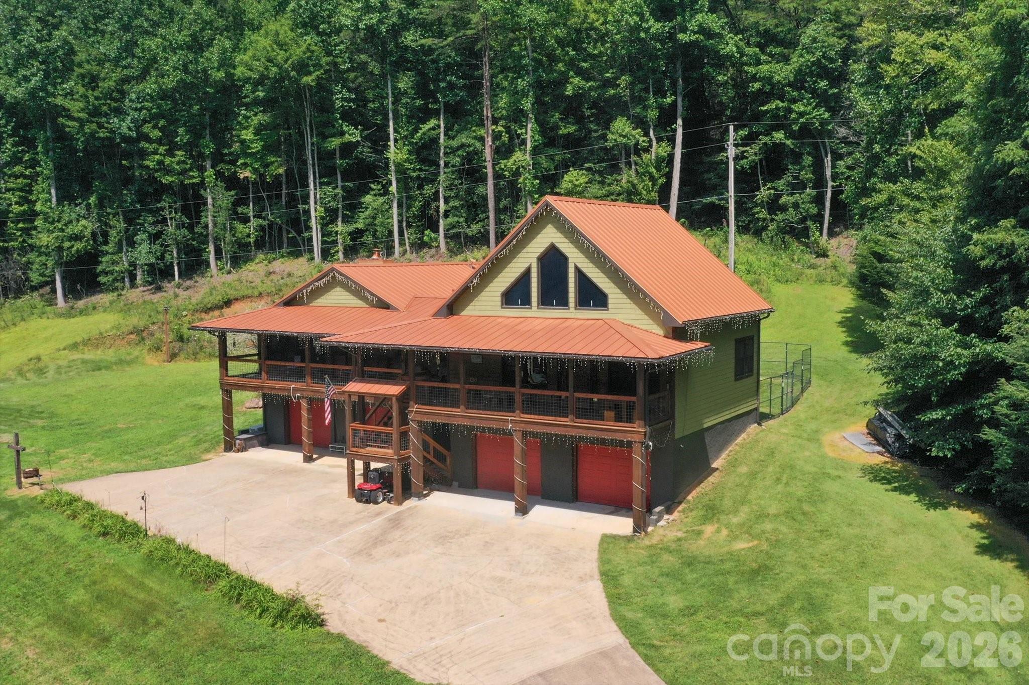 Aerial view of home - 2533 Coopers Creek Road, Bryson City