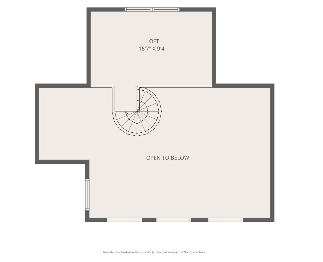 Loft floor plan - 2533 Coopers Creek Road, Bryson City