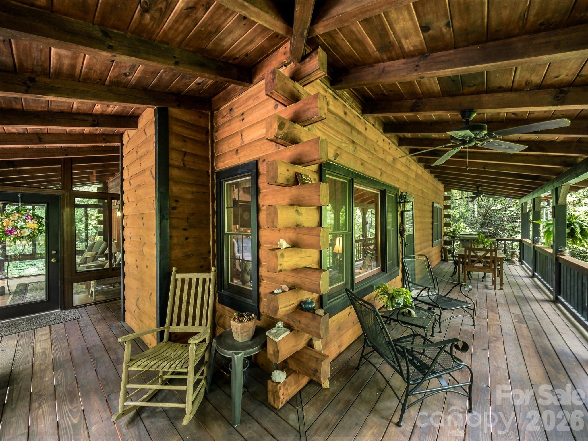 Large wrap around porch for entertainment and enjoyment - 696 Top Of The Mountain Road, Hendersonville