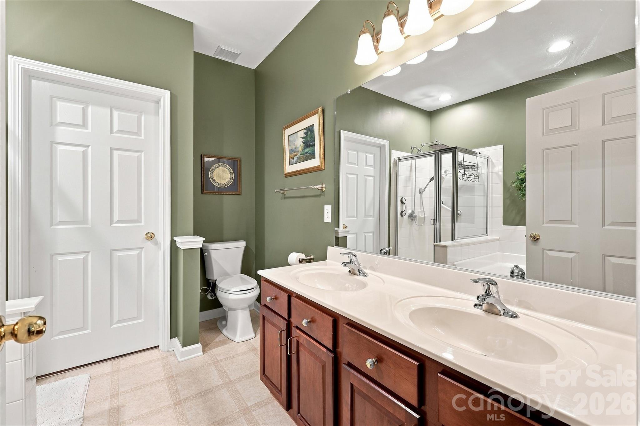 Master bath and walk in closet - 206 Horizon Circle, Rock Hill