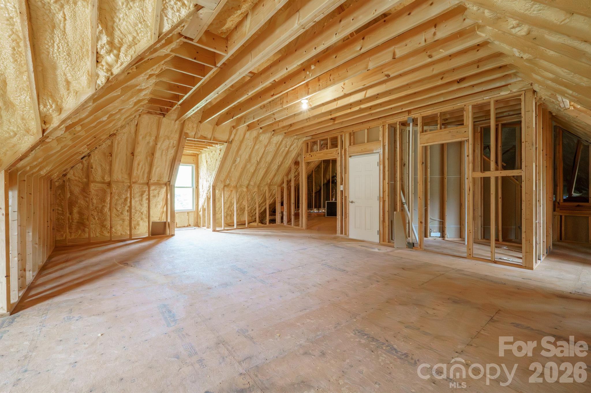 Unfinished Second story area already framed, plumbed for an extra guest quarters plumbed for bathroom and large closet - 121 Cheyenne Lane, Statesville