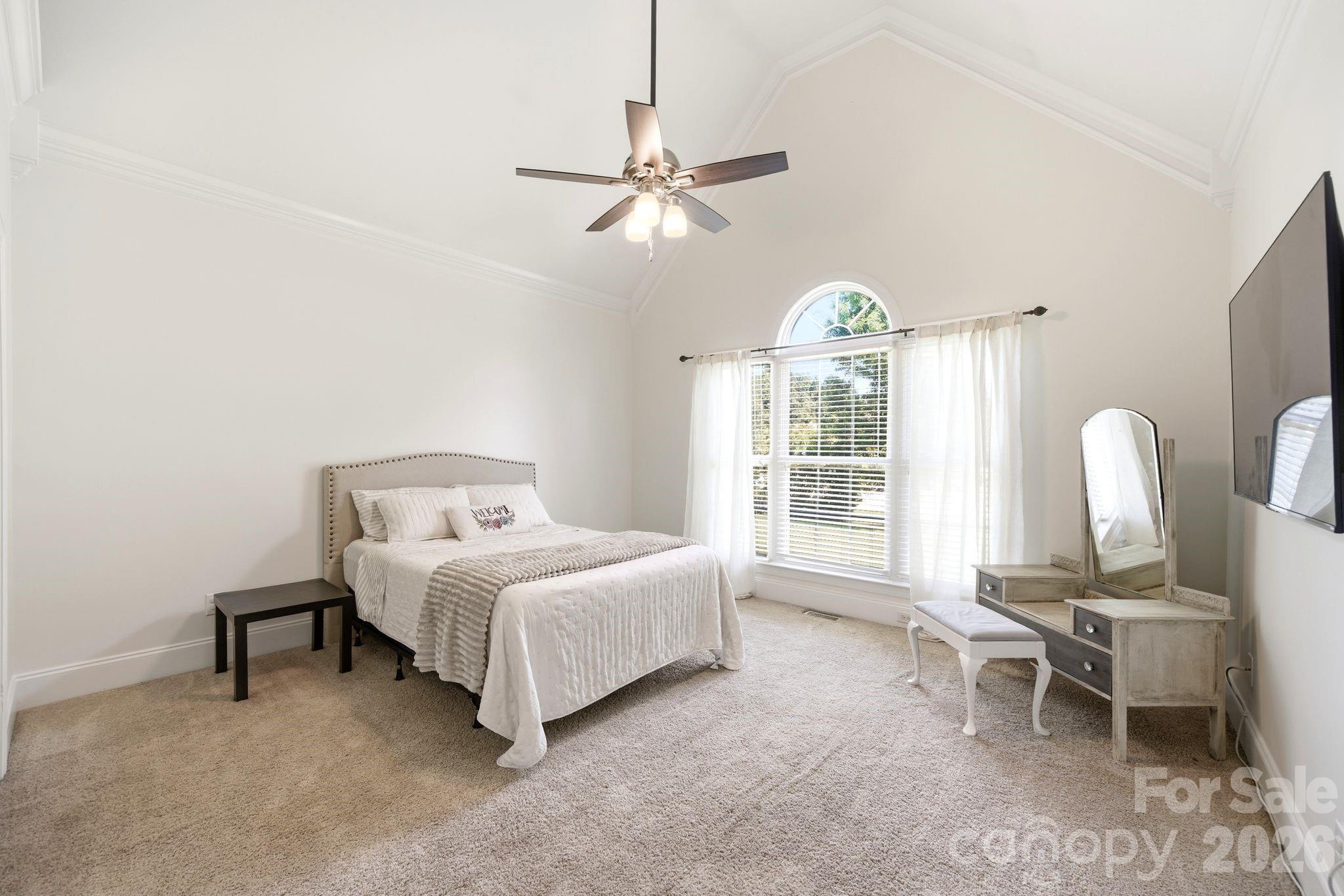 Main level bedroom with Vaulted Ceiling - 535 Hallman Drive, Rock Hill