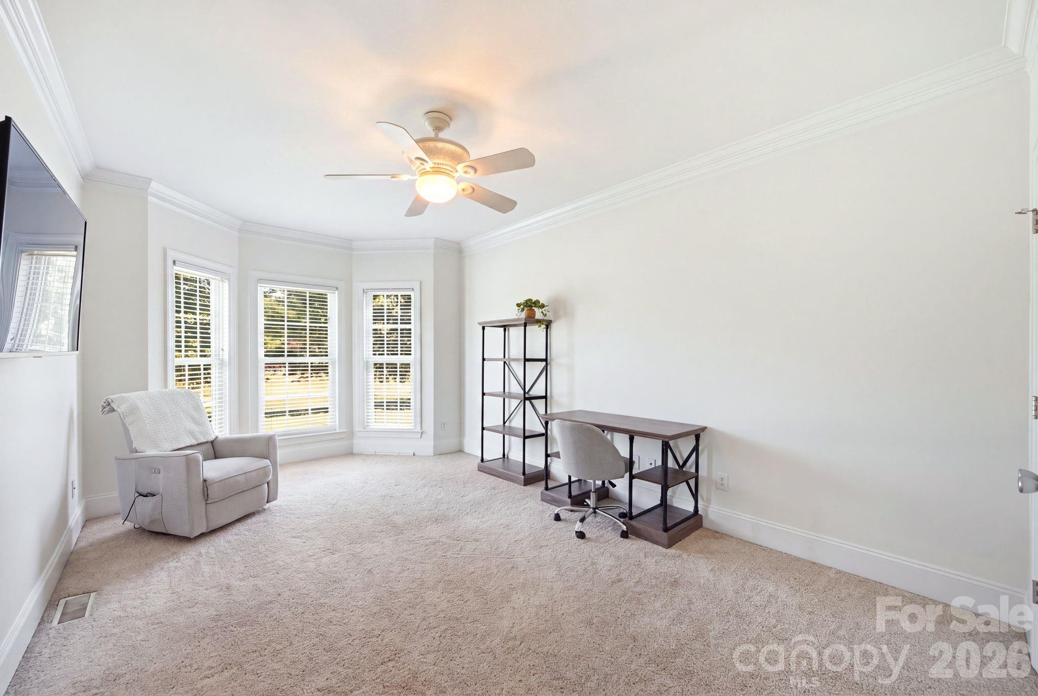 Main level bedroom with Bay Window - 535 Hallman Drive, Rock Hill