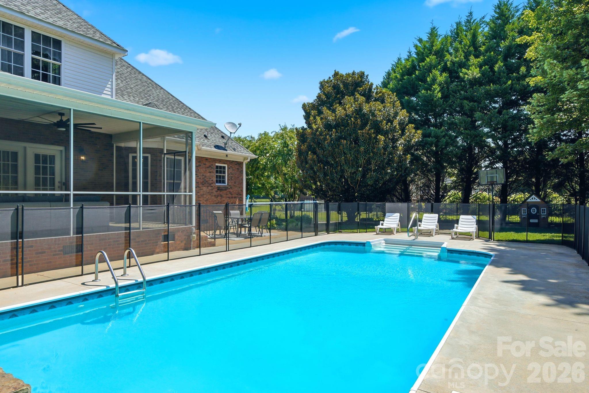 Gorgeous In Ground Pool with Safety Fence - 535 Hallman Drive, Rock Hill