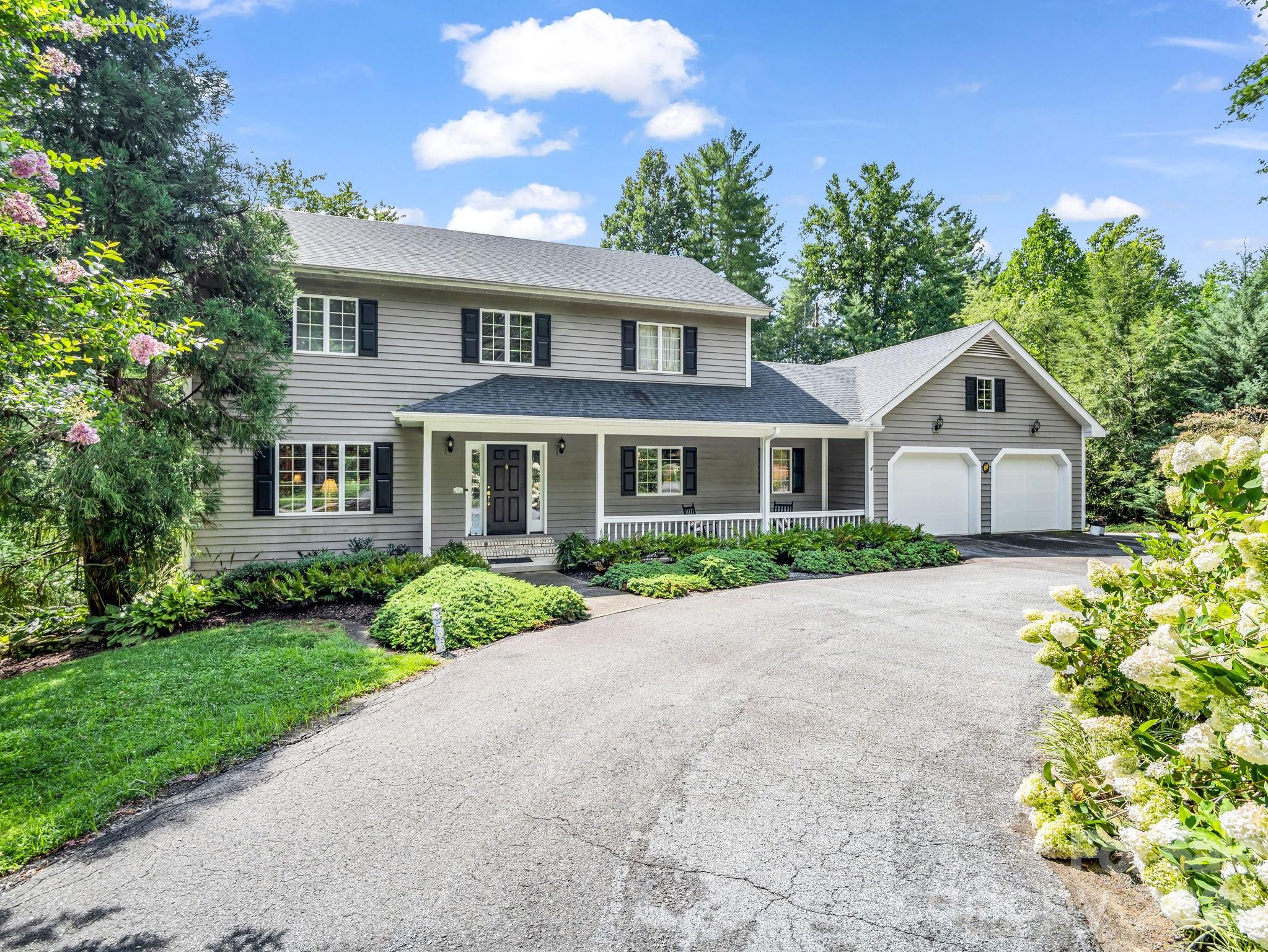 Front View from the circle driveway - 15 Ravenwood Drive, Fletcher