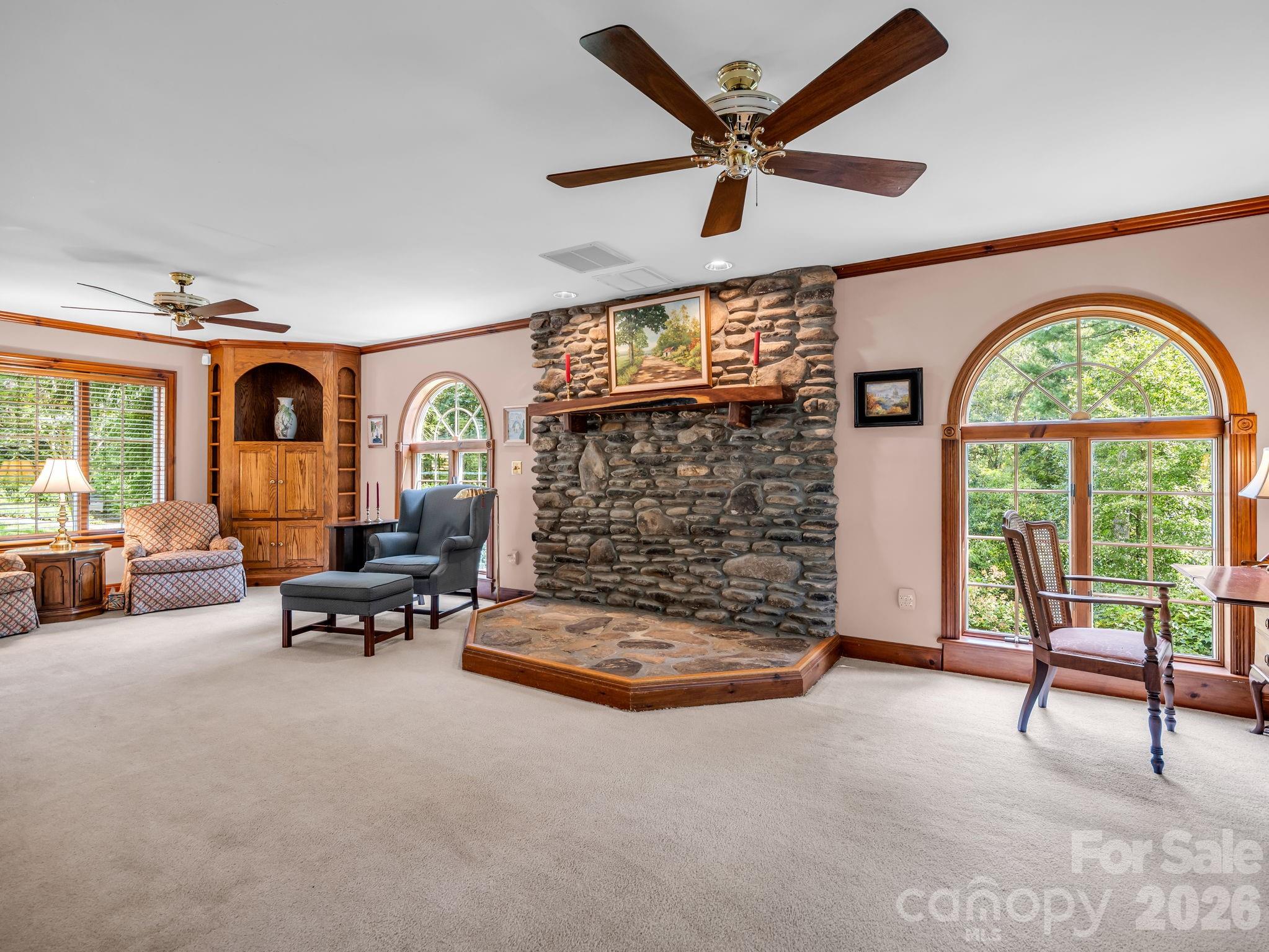 Easy to add a wood stove or electric fireplace - 15 Ravenwood Drive, Fletcher