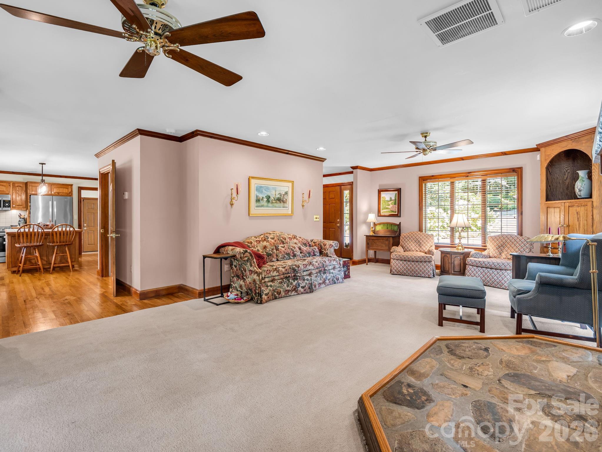 Lots of room in the living room - 15 Ravenwood Drive, Fletcher