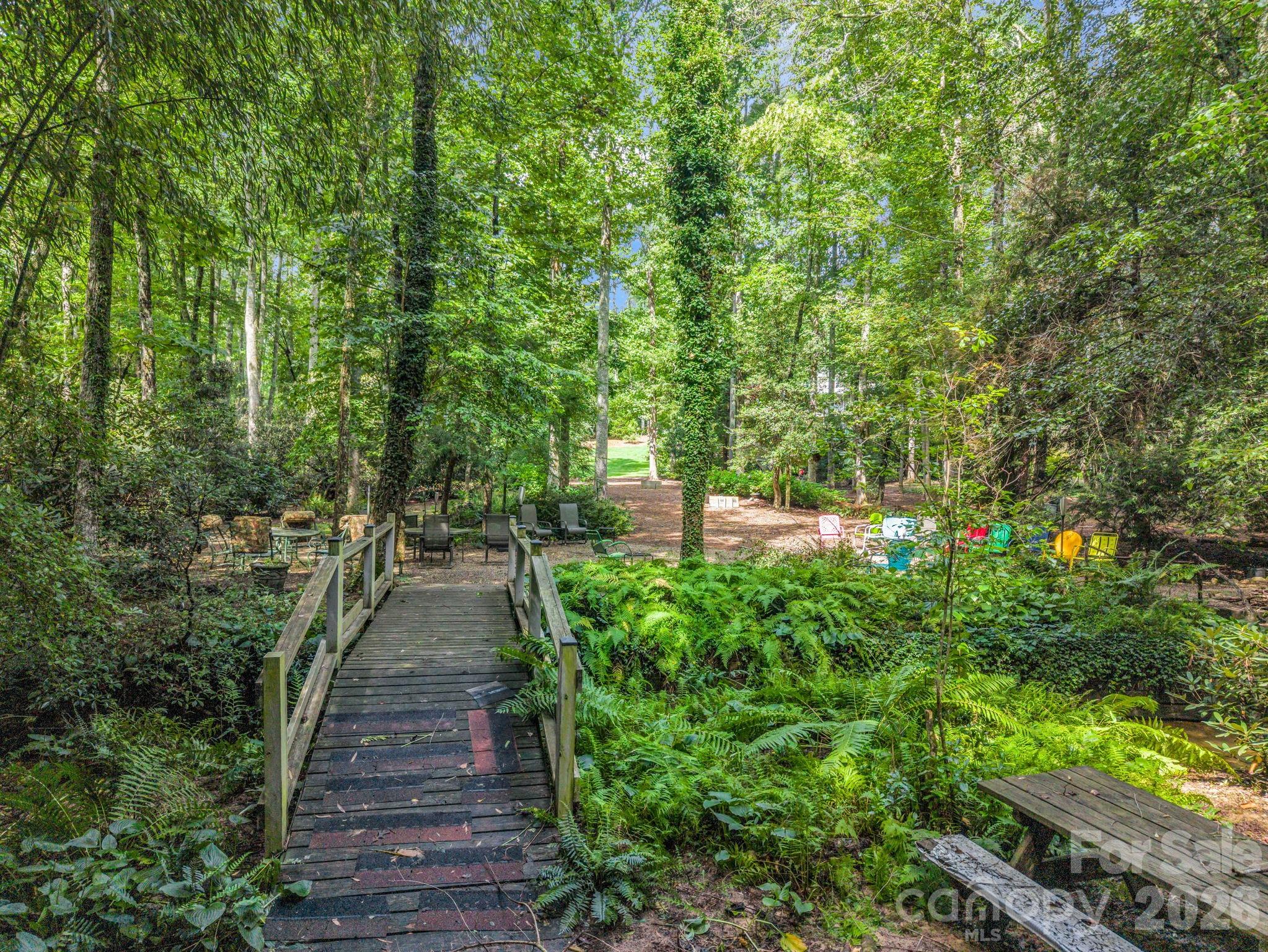 Come over the bridge to picnic area - 15 Ravenwood Drive, Fletcher