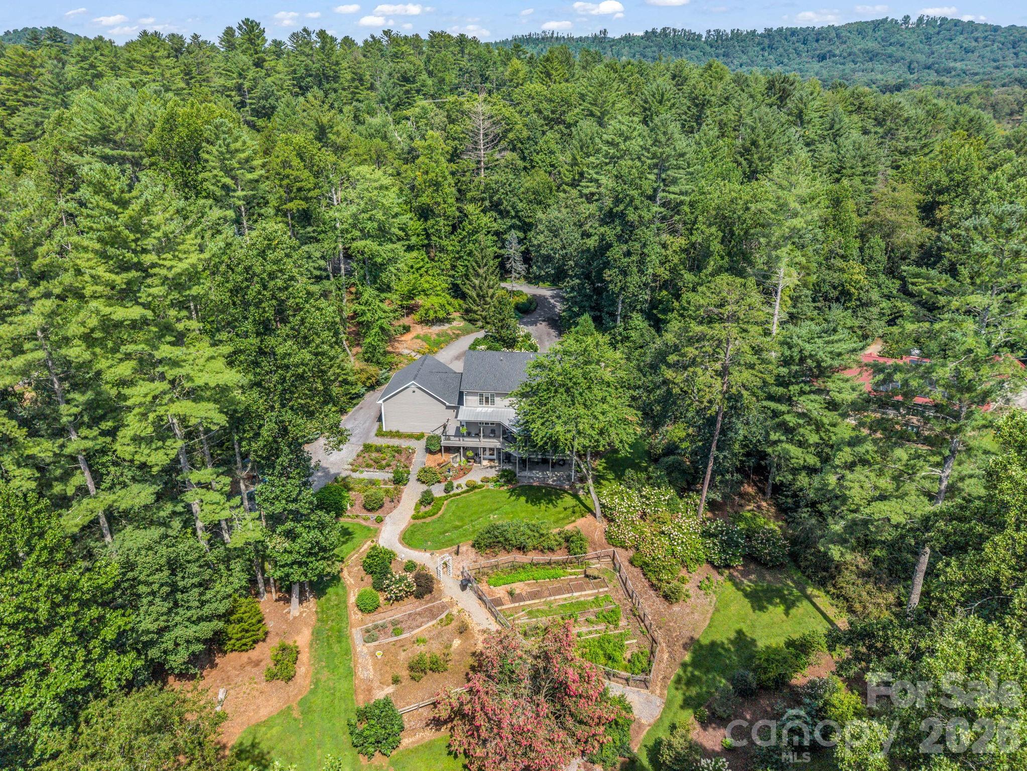 Exceptional back yard, the total lot is almost 3 acres - 15 Ravenwood Drive, Fletcher