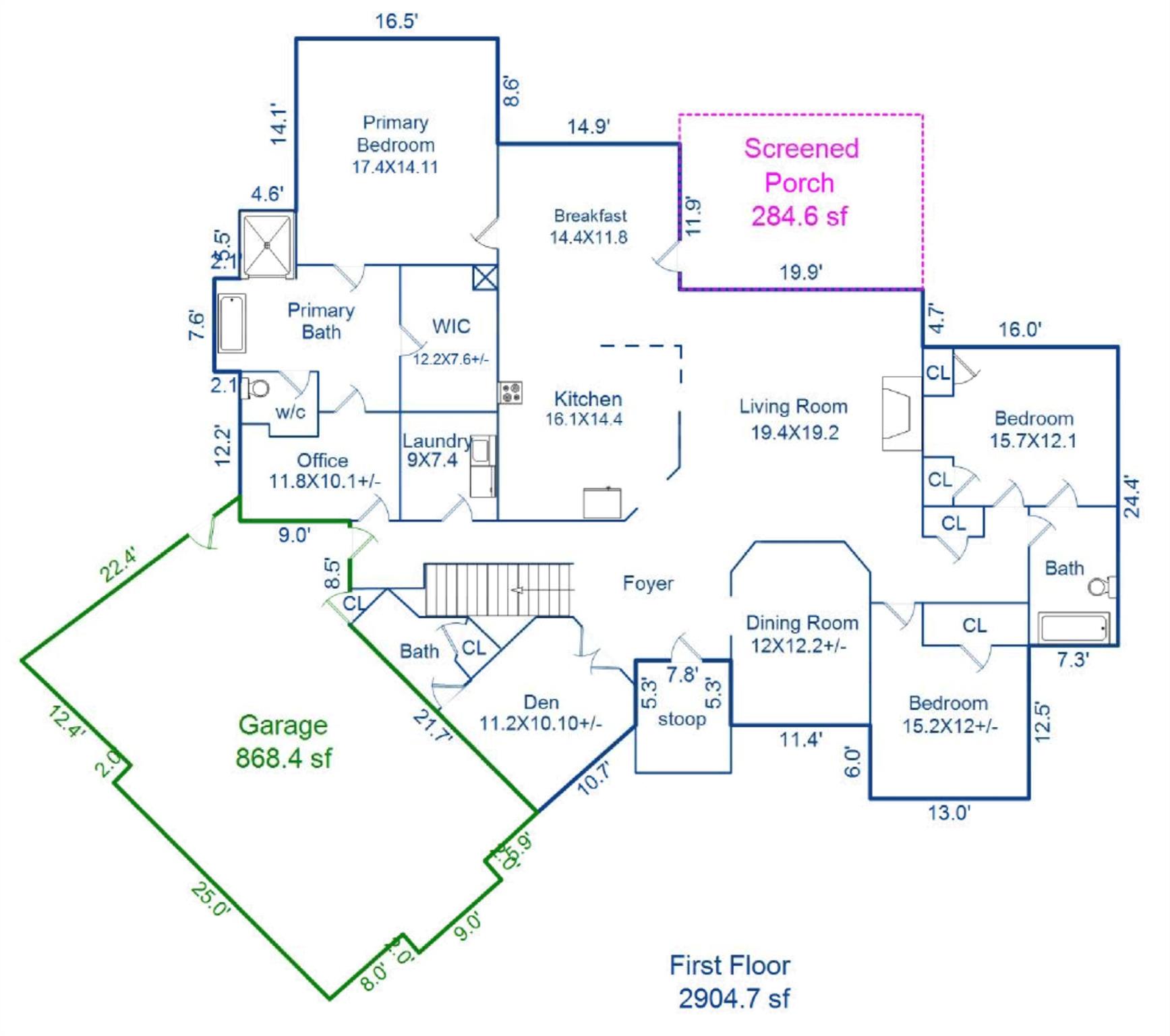 Floorplan Main Level - 121 Cheyenne Lane, Statesville