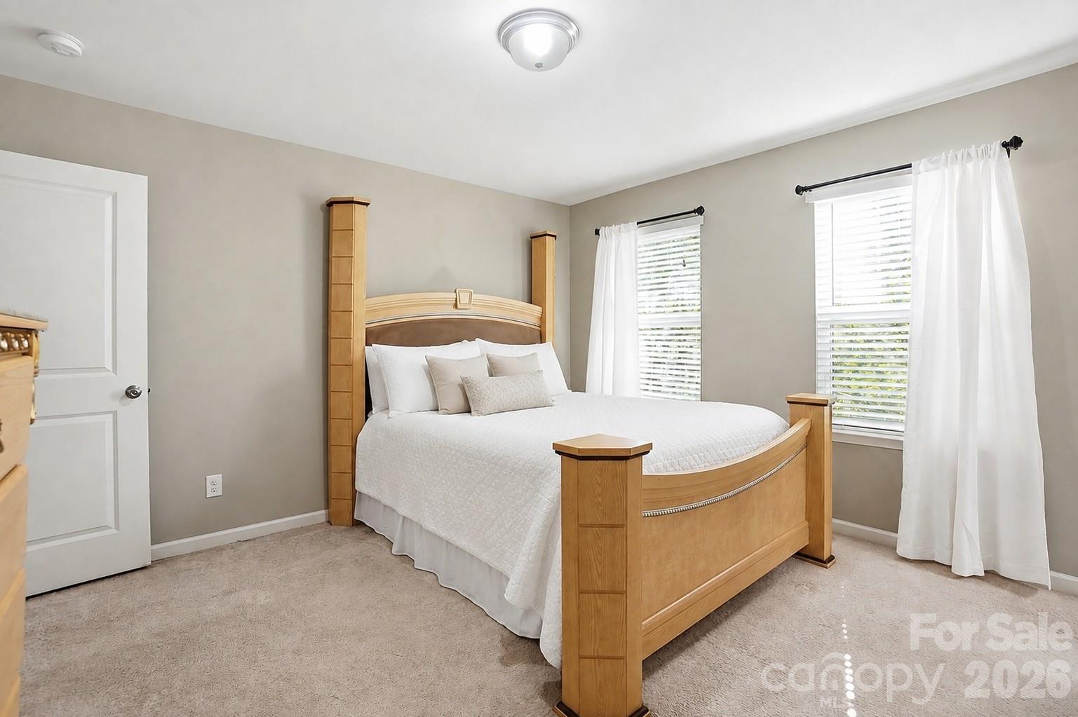 Primary retreat with room for your larger furniture and a walk-in closet. - 11608 Galashiels Drive, Huntersville